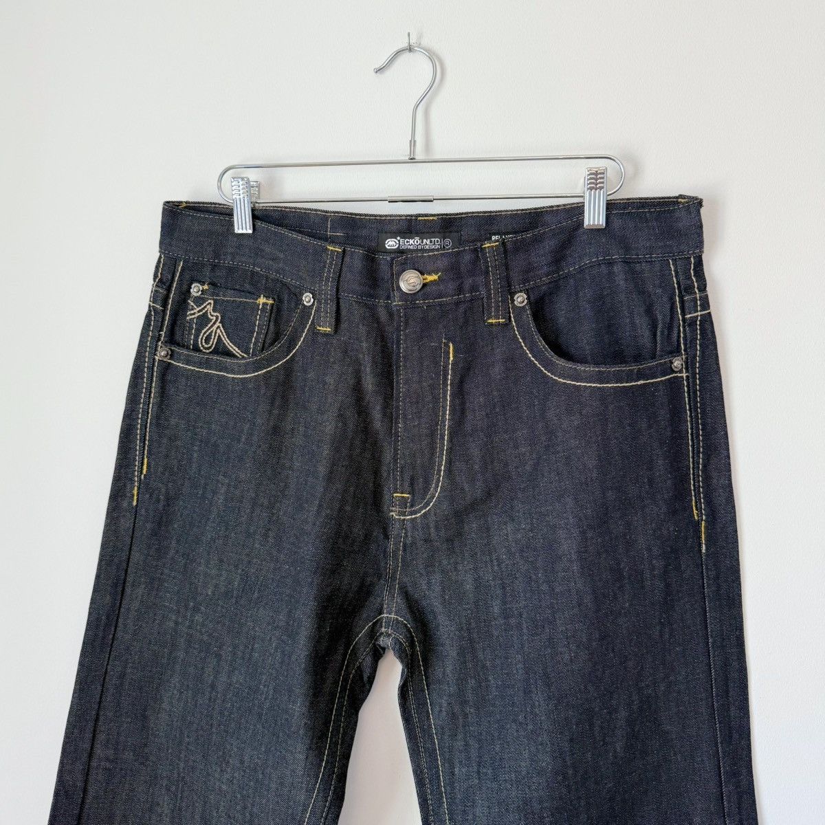 Ecko Unltd. Vtg 2000s Ecko Unltd Baggy Raw Indigo Jeans Skater Y2K JNCO Size US 36 / EU 52 - 7 Thumbnail