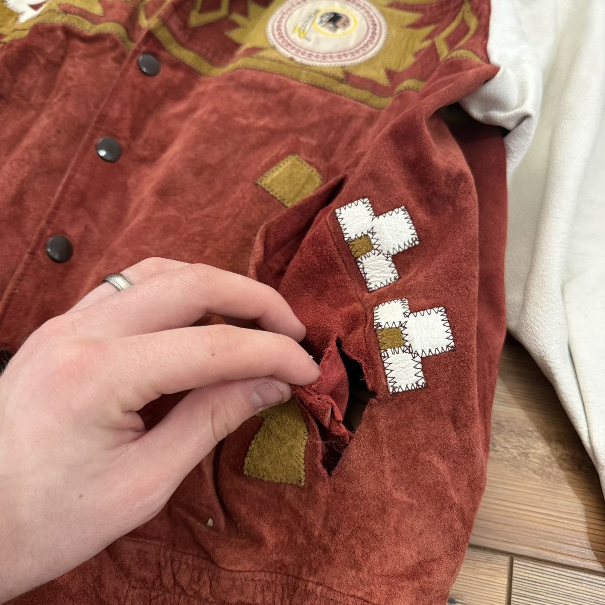 Other Vintage Washington Redskins Aztec Suede Leather NFL Jacket Size US M / EU 48-50 / 2 - 5 Thumbnail