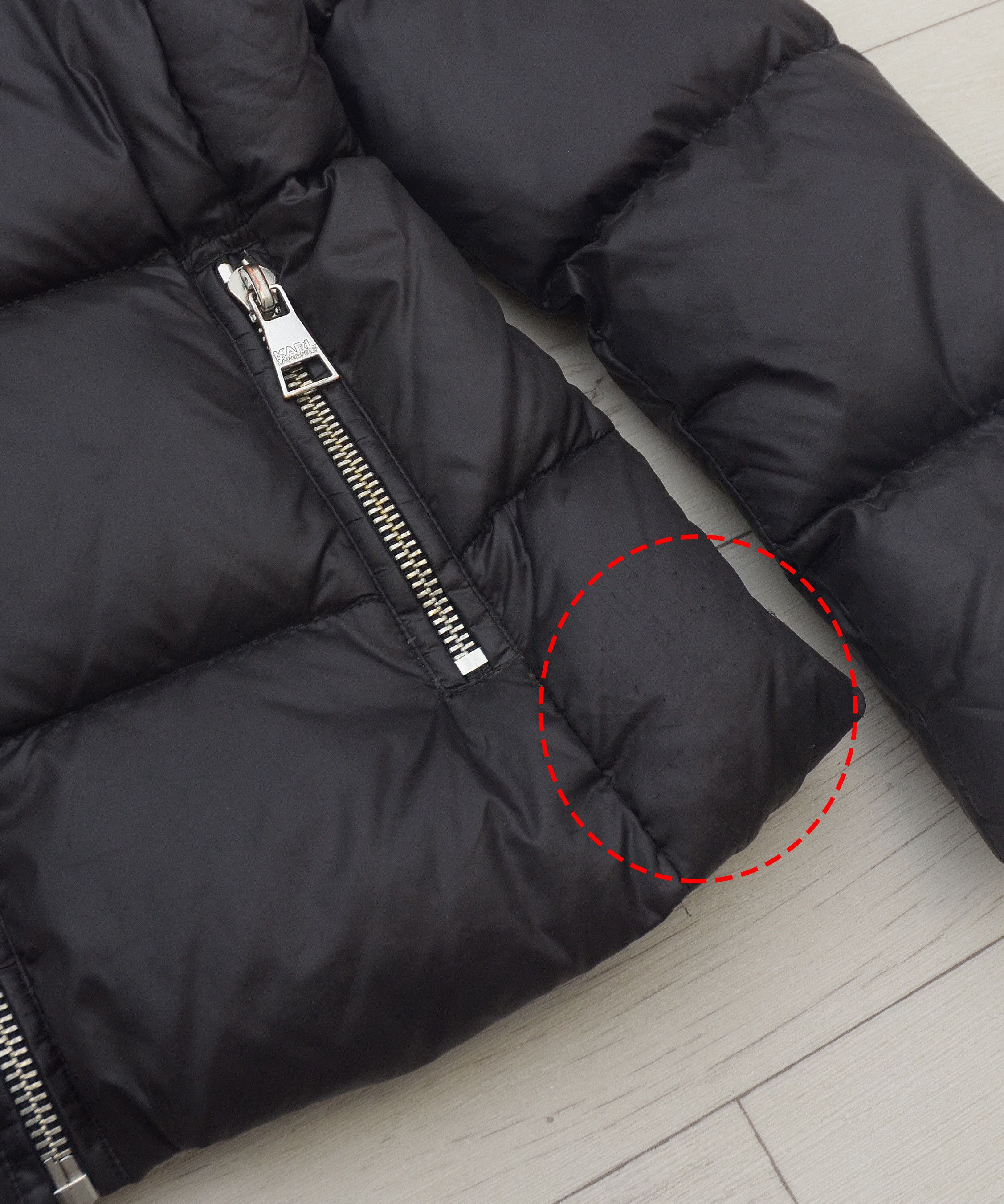 Karl Lagerfeld Karl Lagergeld Puffer Black Down Jacket Size M / US 6-8 / IT 42-44 - 5 Thumbnail