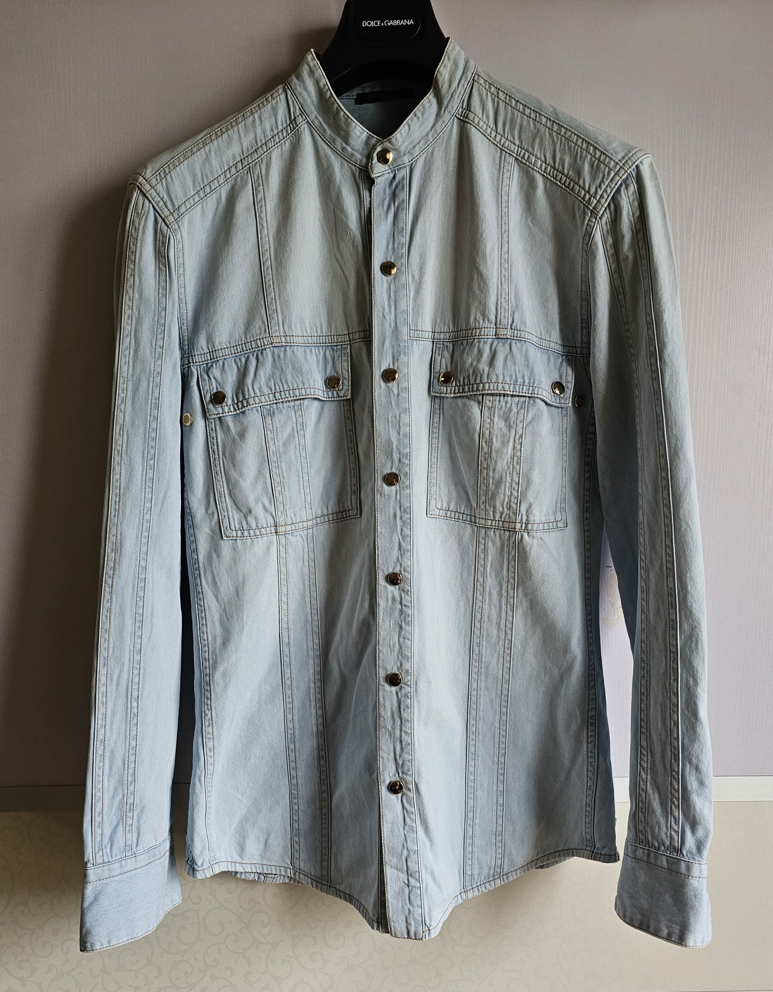 Balmain Balmain Men's Denim Shirt Size like M Size US M / EU 48-50 / 2 - 1 Thumbnail