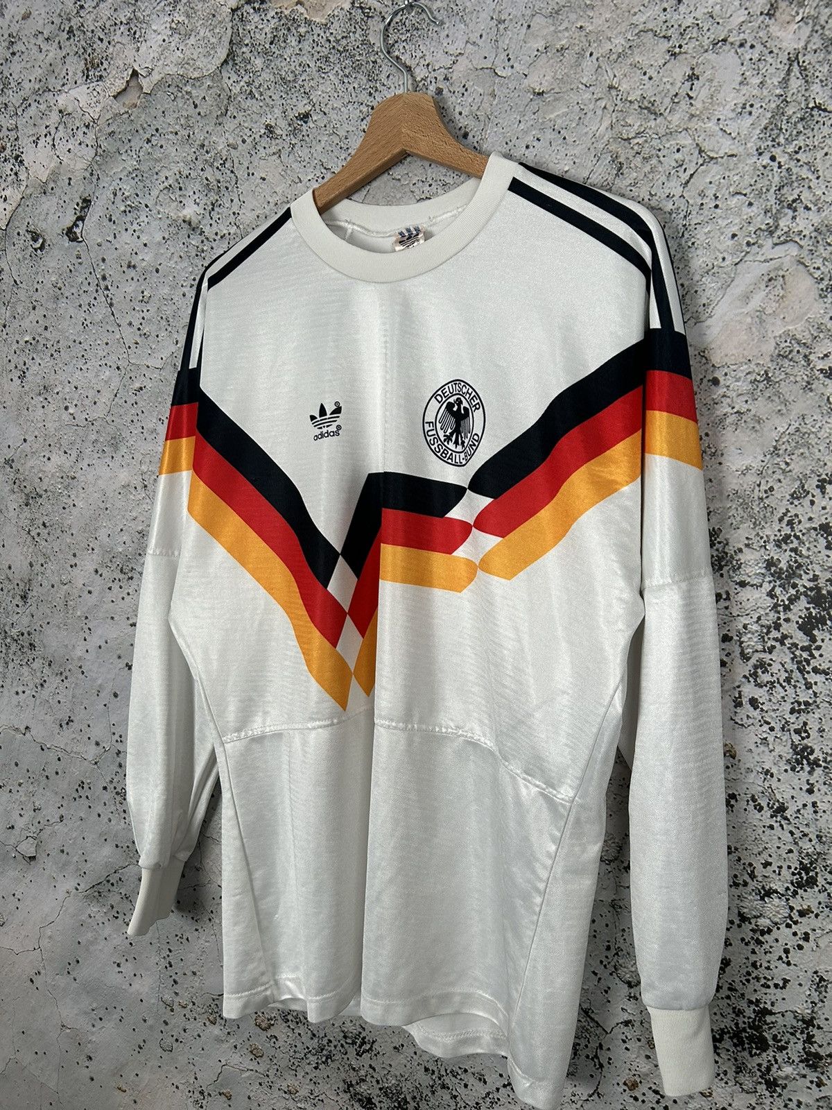 Adidas Vintage 90s Adidas Germany Soccer Jersey Rare Longsleeve Size US M / EU 48-50 / 2 - 2 Thumbnail
