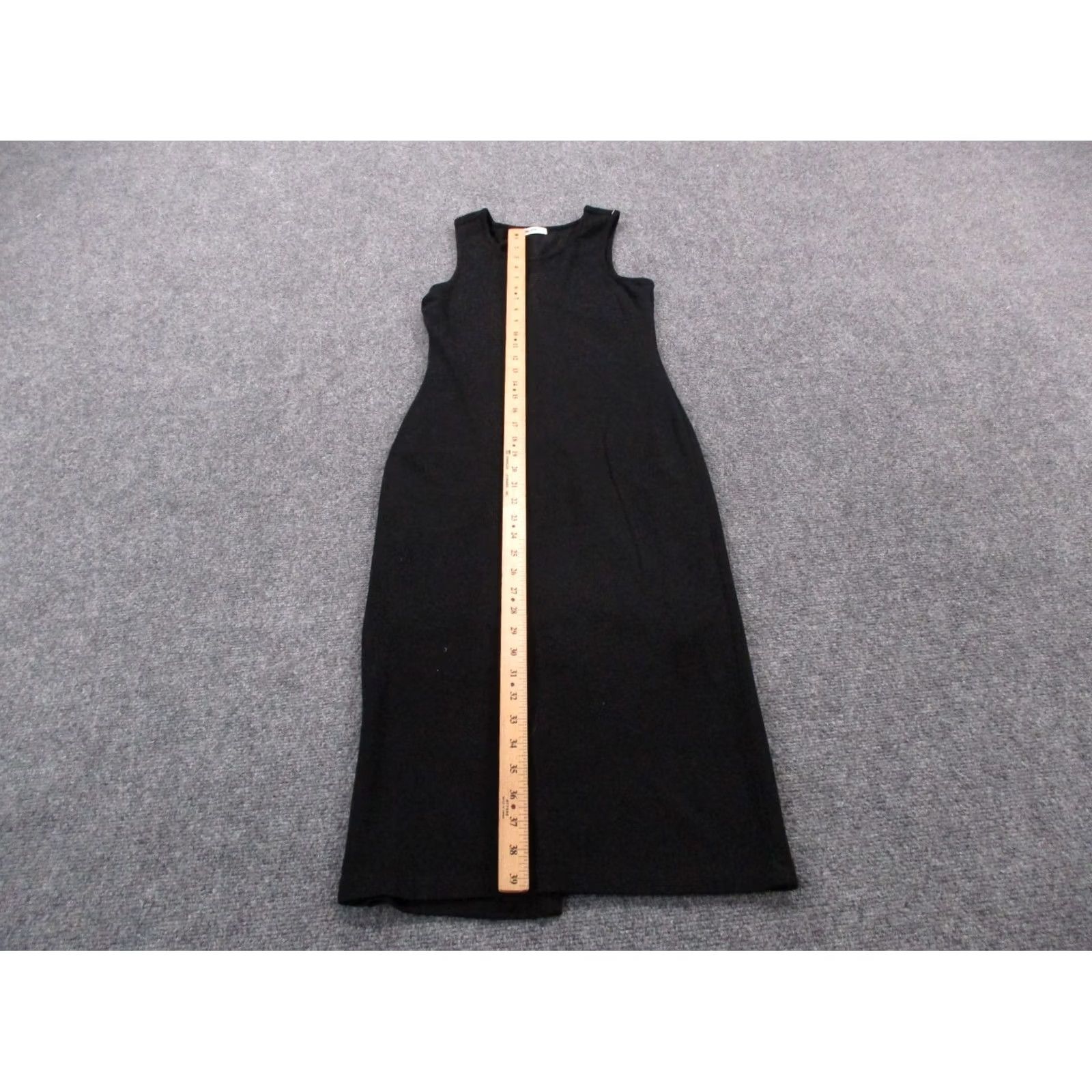 Marine Layer Marine Layer Dress Womens S Black Midi Casual Sleeveless Knit Crew Neck Tank Dress Bodycon Womens Black 90s Preppy Style Retro? Size S / US 4 / IT 40 - 3 Thumbnail