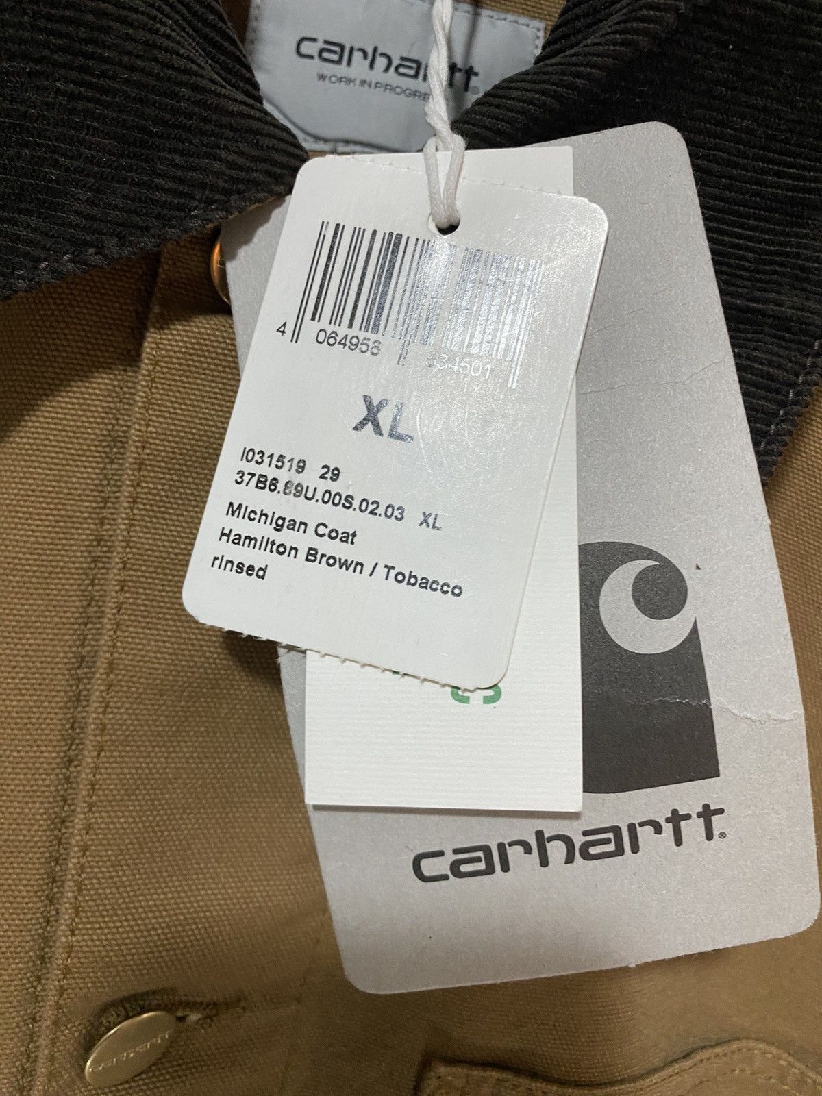 Carhartt Wip Michigan Coat Carhartt Wip x Headquarters XL brown jacket Size US XL / EU 56 / 4 - 6 Thumbnail