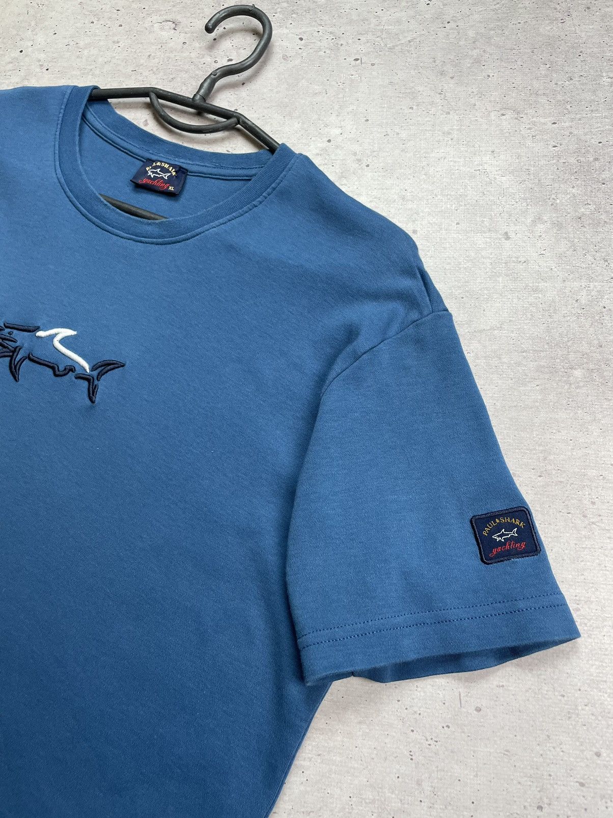 Paul & Shark Paul Shark Embroidered Shark Tshirt Size US M / EU 48-50 / 2 - 2 Thumbnail