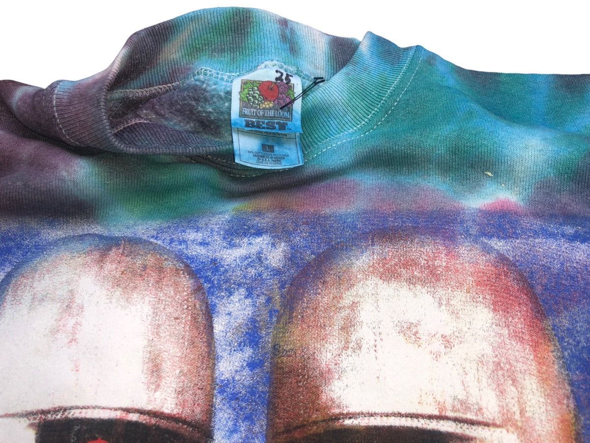 Band Tees × Pink Floyd × Vintage 🔥Vintage PINK FLOYD Tie Dye Bootleg Rock Band Sweatshirt Size US L / EU 52-54 / 3 - 5 Thumbnail