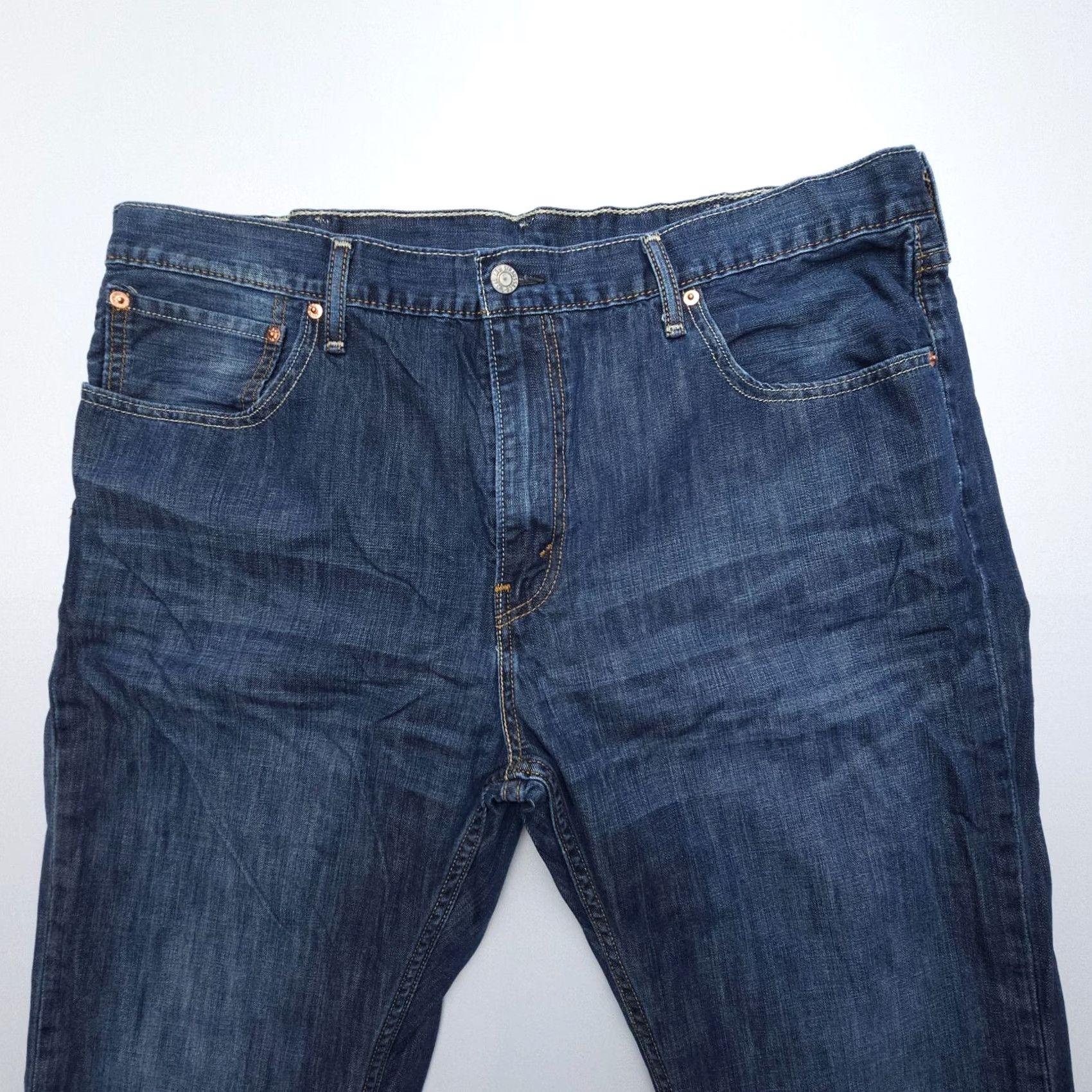 Levi's Levi's 527 Jeans Mens 40 x 28 Inseam Bootcut Denim Dark Wash Blue Regular Pocket 5-Pocket Design Vintage No Capable? Size US 40 / EU 56 - 3 Thumbnail