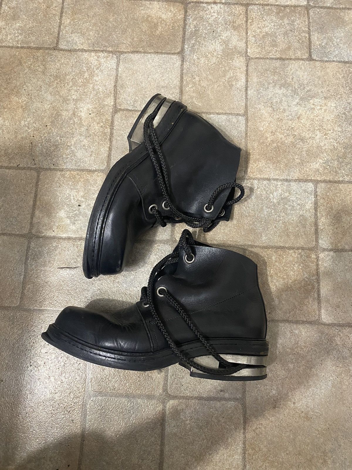 Pre owned Metal Heel Shoes Boots In Black