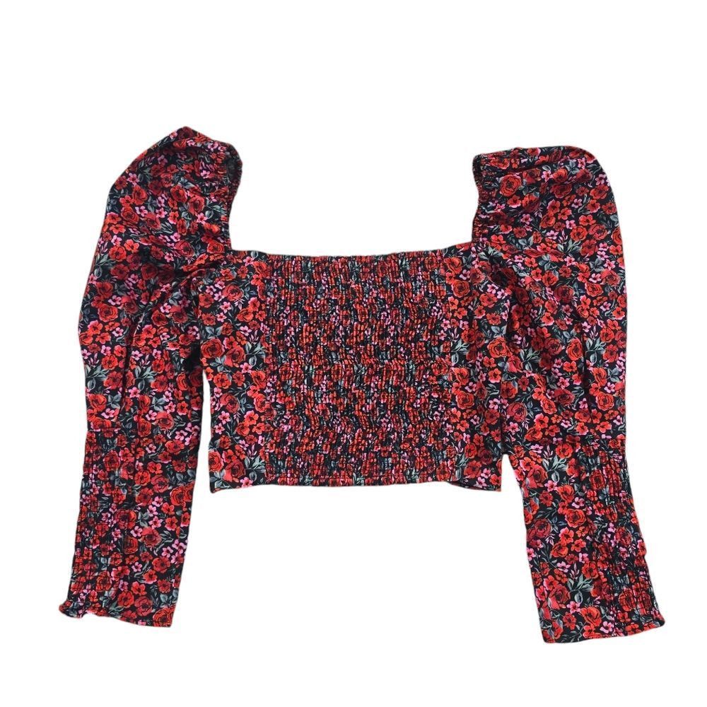 Zara Zara -1807 Long Sleeve Floral Puff Sleeve Sweetheart Crop To Size S / US 4 / IT 40 - 3 Thumbnail