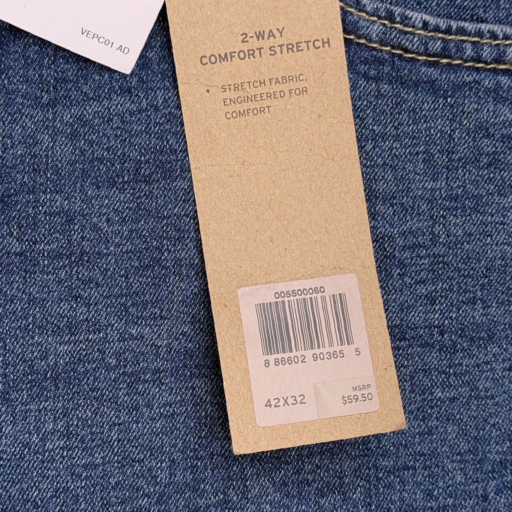 Levi's Levi's 550 Jeans Mens 42x32 Relaxed Tapered Leg Stretch Denim Blue 5-Pocket Belt Loops Zip Size US 42 / EU 58 - 6 Thumbnail