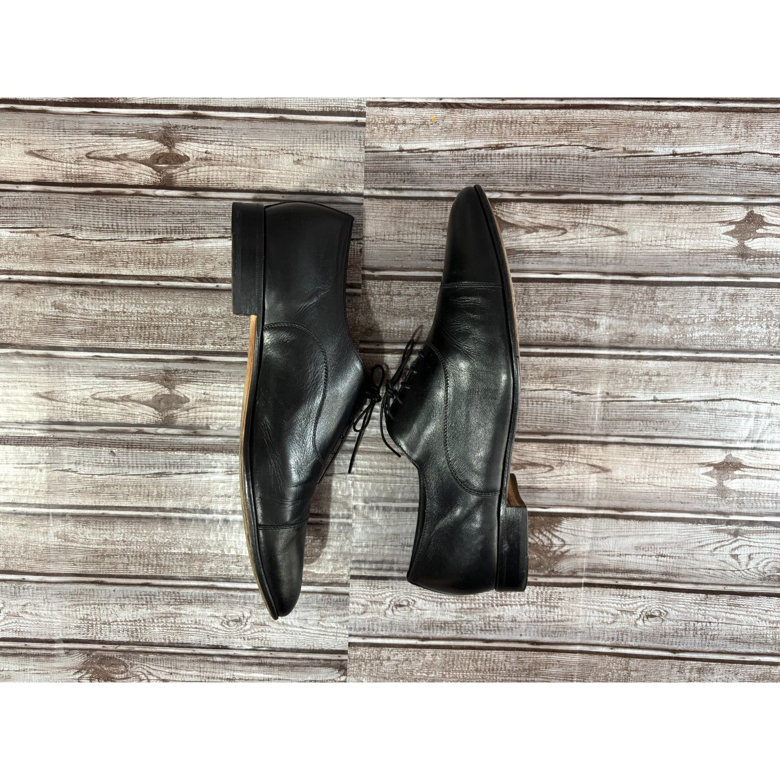 Santoni Santoni Darian Leather Cap Toe Oxford Shoes Size 13 D color Size US 13 / EU 46 - 5 Thumbnail