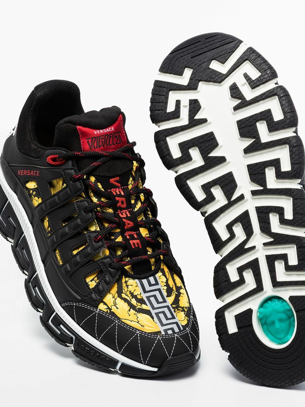Versace o1y0425 Logo Low-Top Sneakers in Multicolor Size US 11 / EU 44 - 2 Thumbnail
