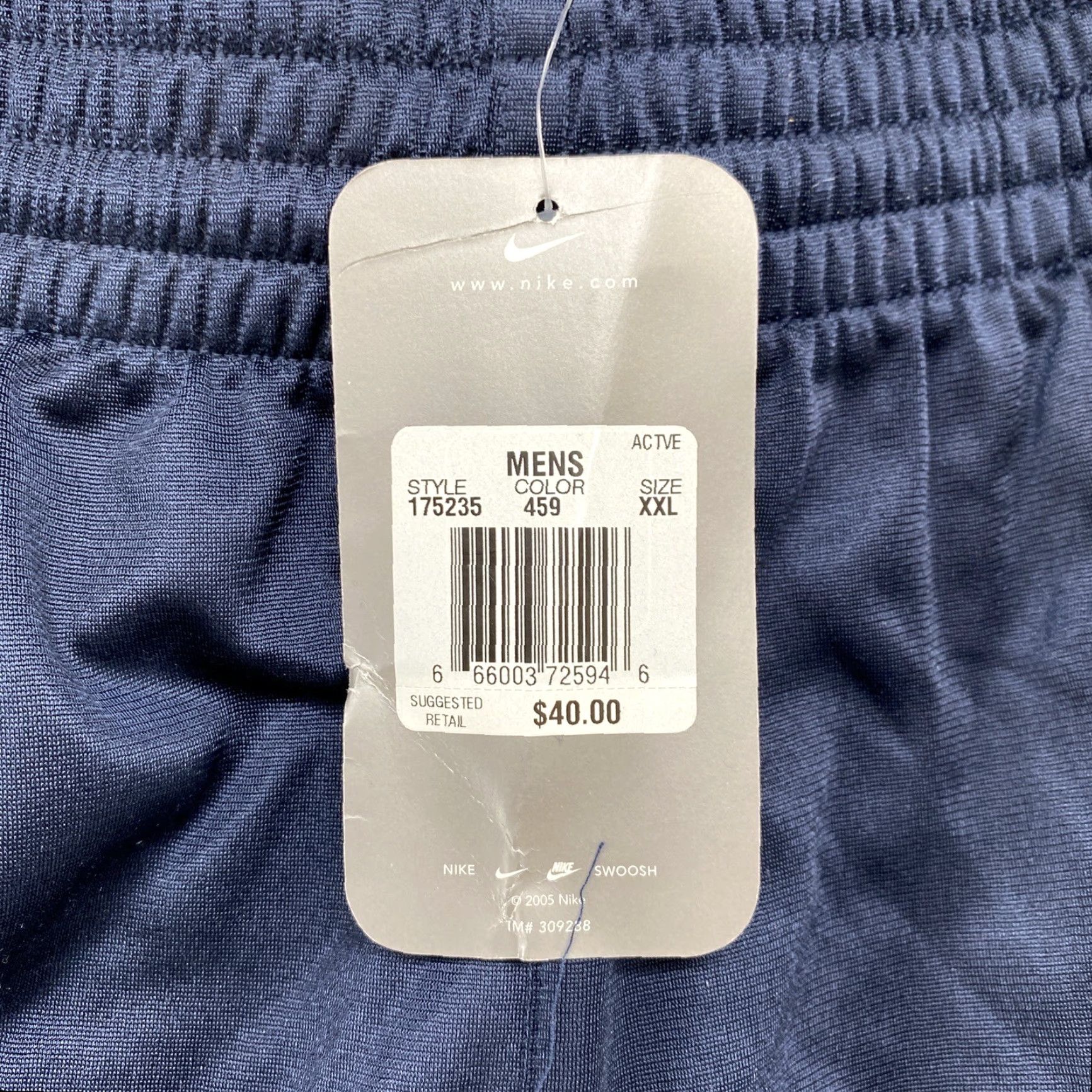 Nike VINTAGE Nike Track Pants Elastic Waist 2XL Men’s Blue Silver Tag 2005 Activewear Mens Size US 39 - 4 Thumbnail