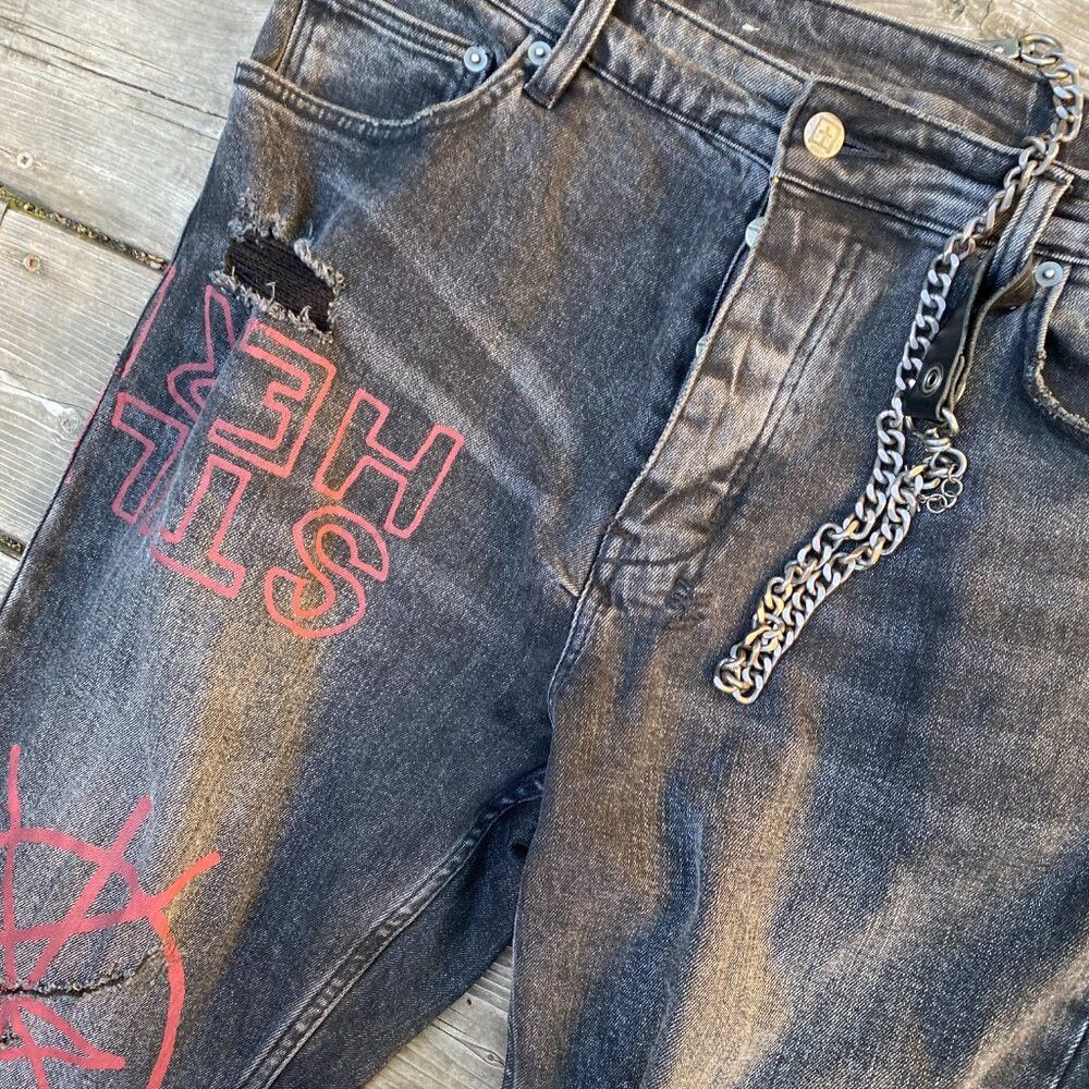 Ksubi RARE Ksubi Chitch Maniac Embroidered Jeans Size 36 Gray Size US 36 / EU 52 - 6 Thumbnail