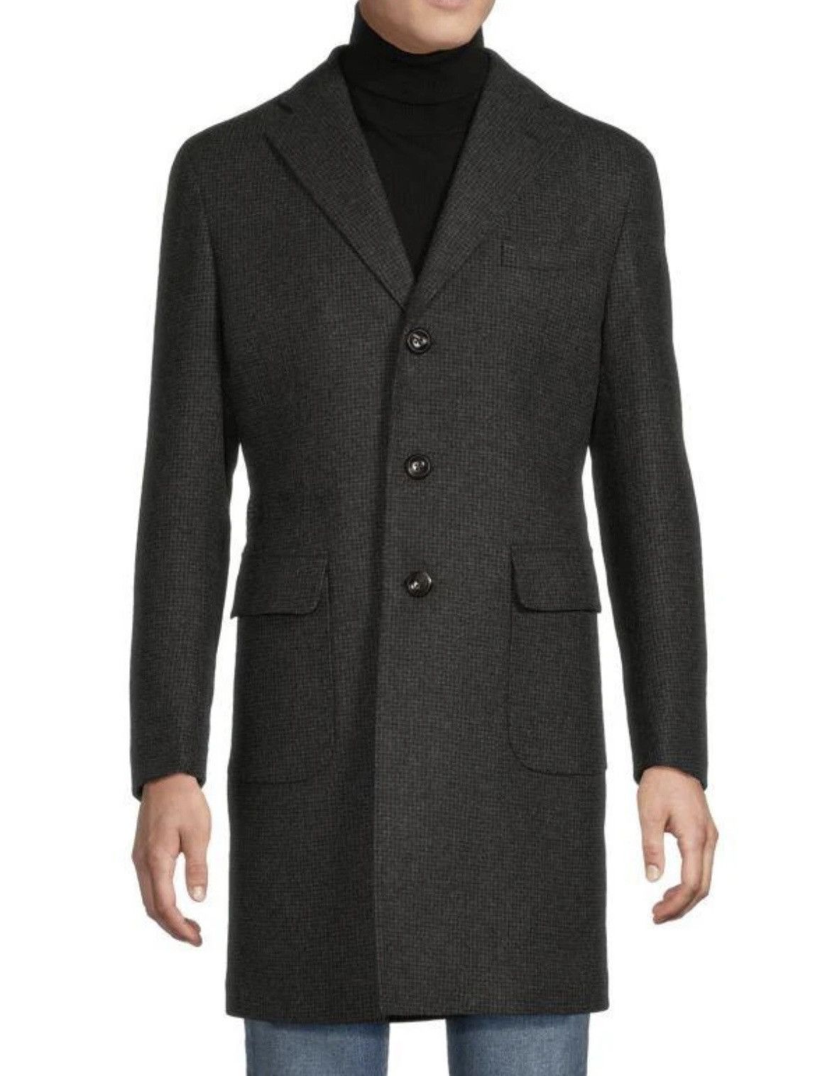 L.B.M. 1911 LBM 1911 Mens 3 button overcoat salt & peppe4 Size 52R - 1 Thumbnail