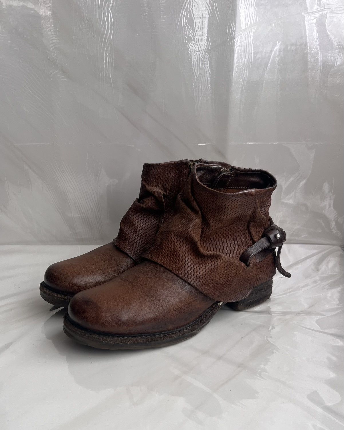 A.S.98 As 98 Airstep Zipper Boho Biker brown distressed boot Size US 8 / IT 38 - 3 Thumbnail