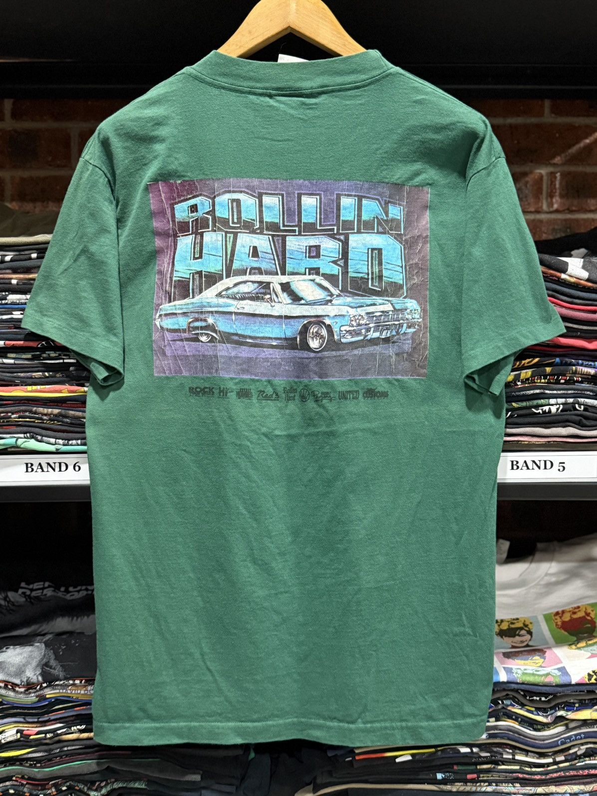 Vintage 90s Rollin Hard Costoms Art Tee