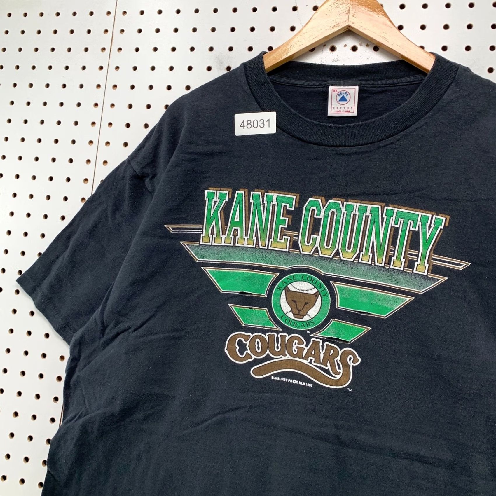 Delta VINTAGE Kane County Cougars T Shirt Mens XL Black 80s 90s Baseball Delta Shirt Size US XL / EU 56 / 4 - 6 Thumbnail