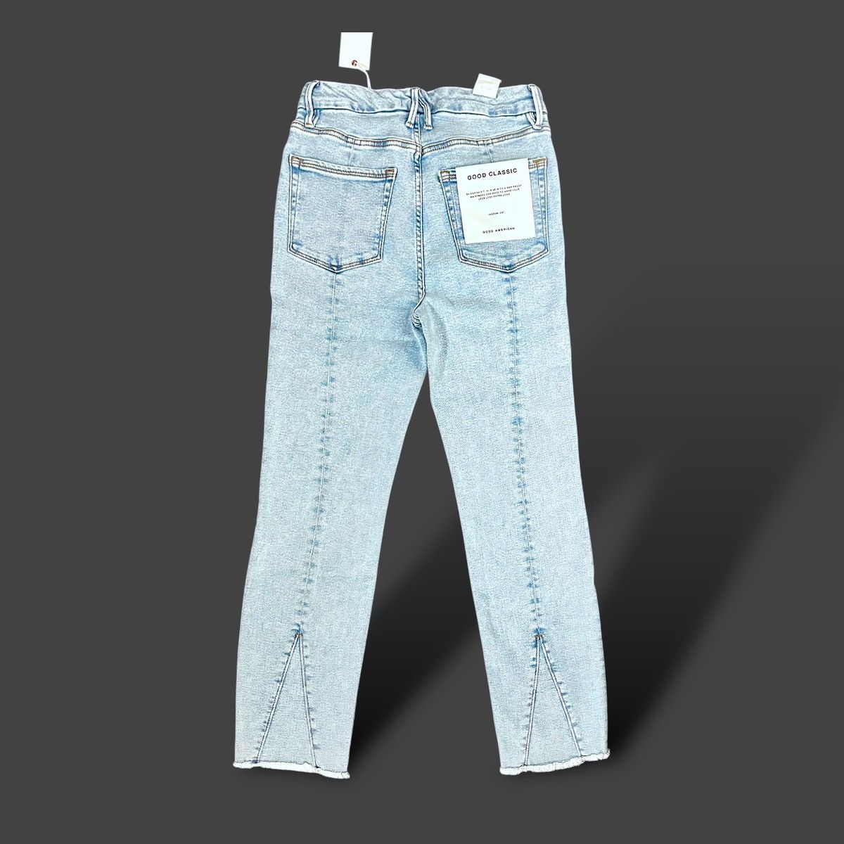 Good American Good American Good Classic Slim Straight High Wst Jeans Sz 8 Size 29" - 4 Thumbnail