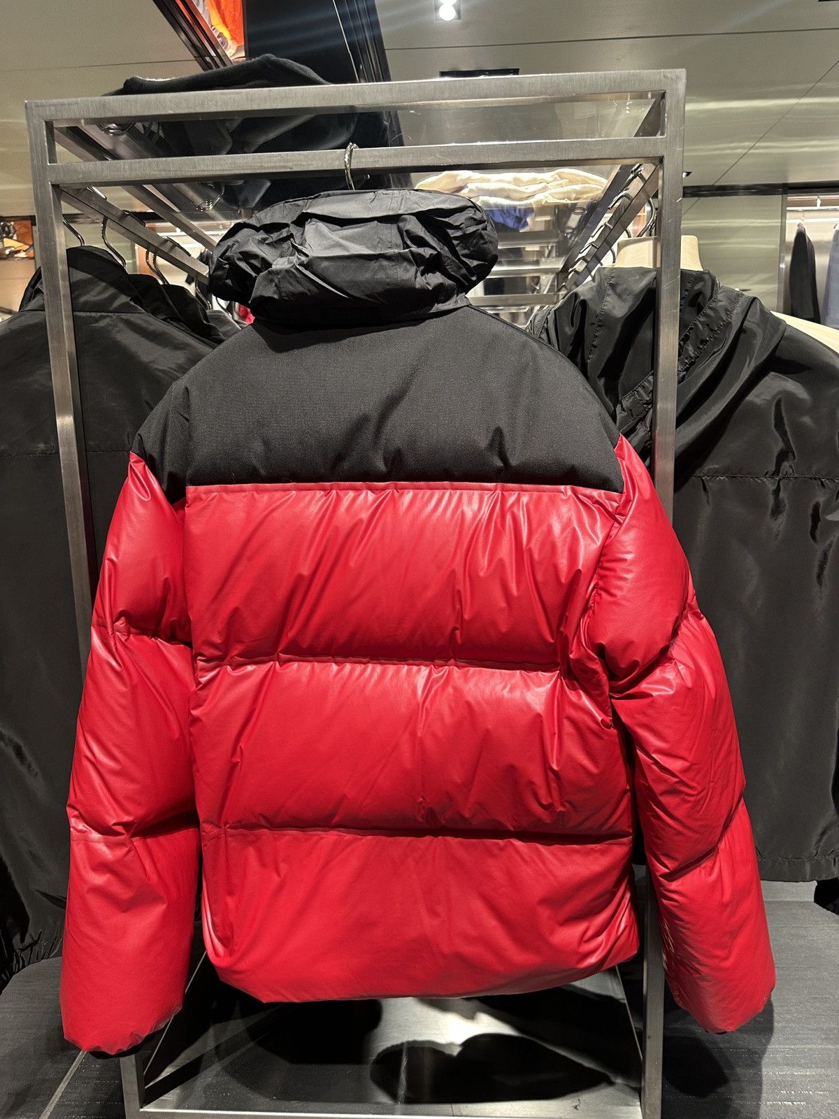 Prada Prada Light Nylon Puffer Jacket In Red/black Size US M / EU 48-50 / 2 - 4 Thumbnail
