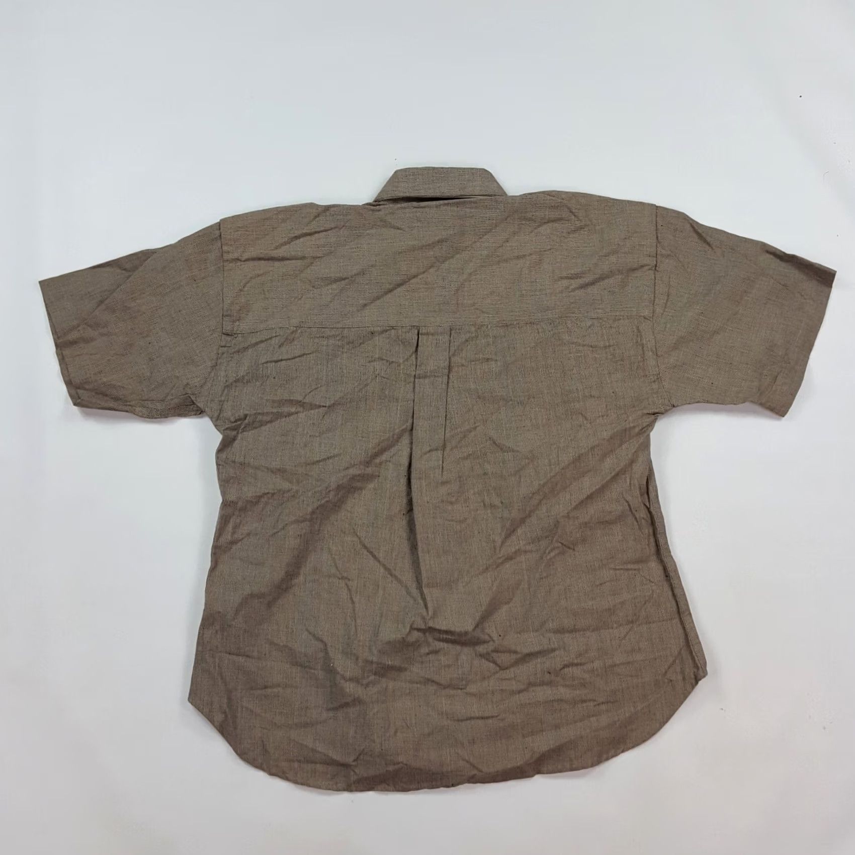 Members Only VINTAGE Members Only Shirt Brown 90s Woven Collared Short Sleeve Button-Up Mens M Size 40R - 5 Thumbnail