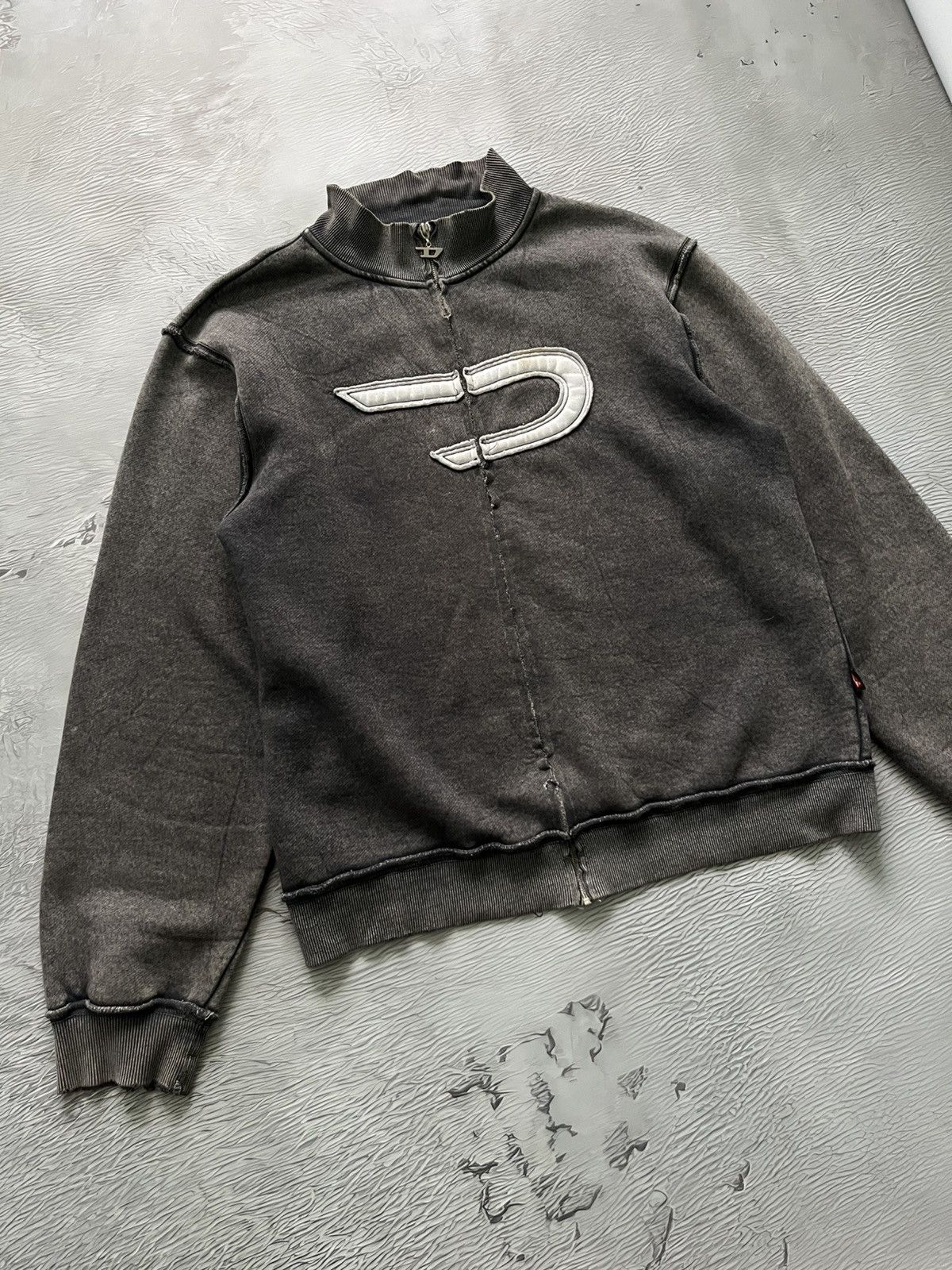 Diesel Diesel Avant Garde Y2K Vintage Sweater Japanese Grey Size US XXL / EU 58 / 5 - 2 Thumbnail