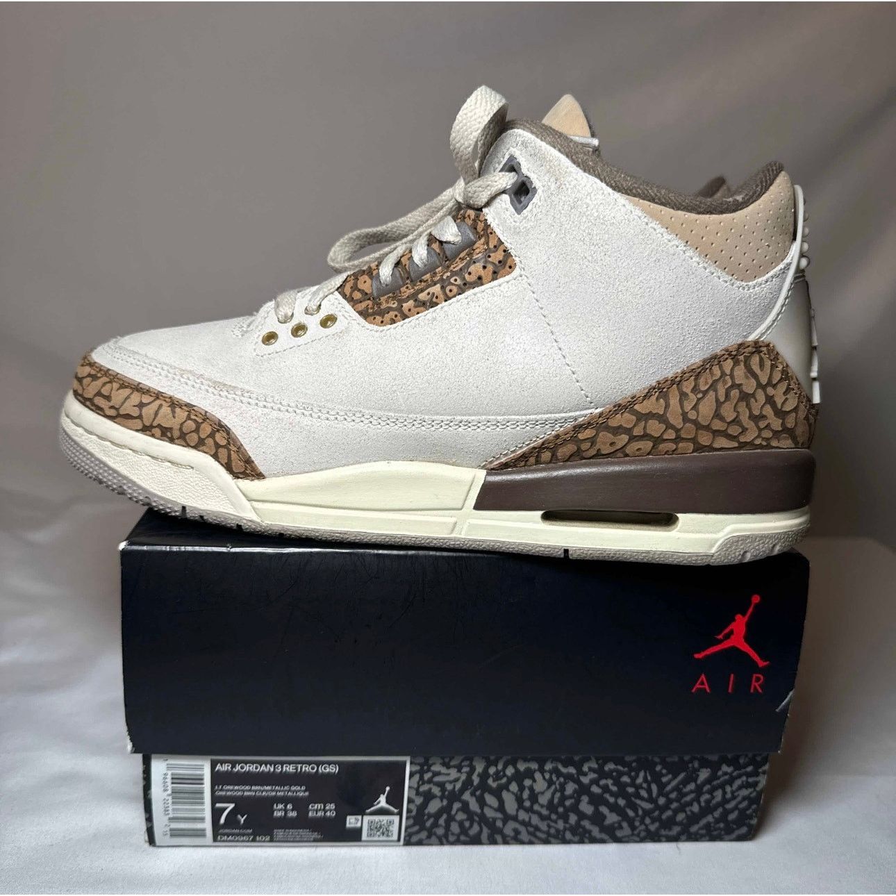 Jordan Brand × Nike Size 6.5 - Nike Air Jordan 3 Retro GS Palomino Men's Shoes Size US 6.5 / EU 39-40 - 8 Thumbnail