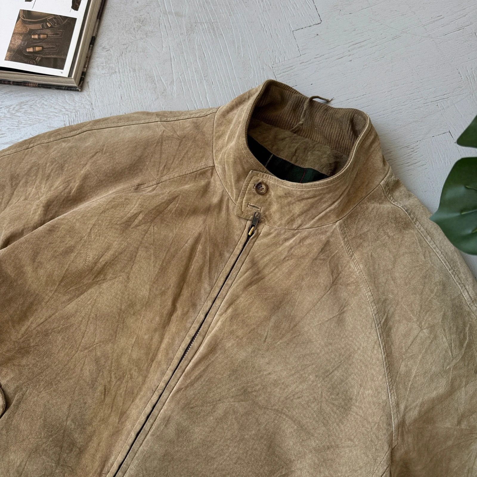 Orvis Vintage Orvis Real Suede Leather Bomber Jacket Size US XL / EU 56 / 4 - 4 Thumbnail