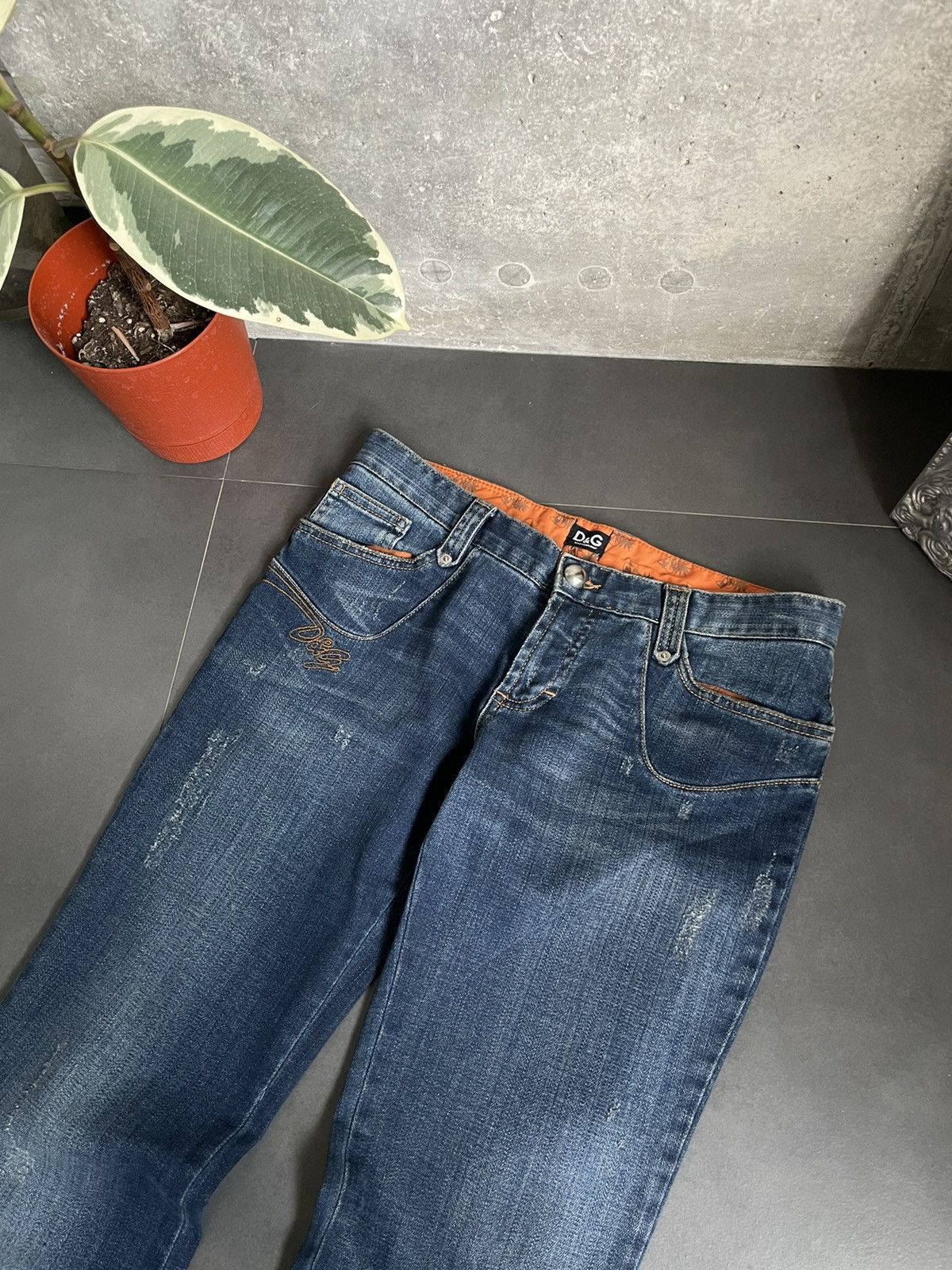 Dolce & Gabbana Vintage Dolce & Gabbana Bootcut Flared Distressed Pants Y2K Size 28" / US 6 / IT 42 - 3 Thumbnail