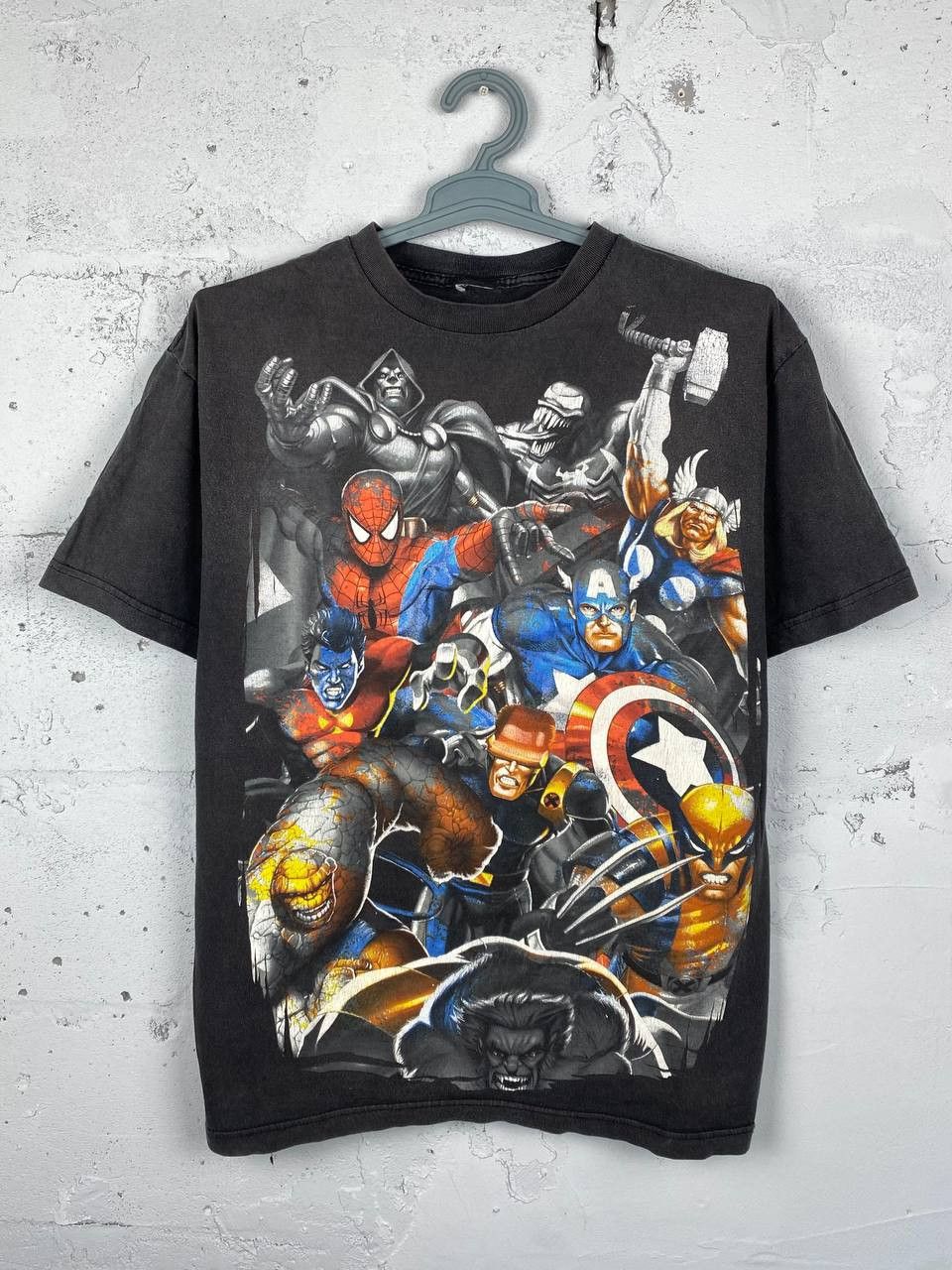 Marvel Comics Vintage Marvel Mad Engine Spider Man Faded T-shirt Size US M / EU 48-50 / 2 - 1 Thumbnail
