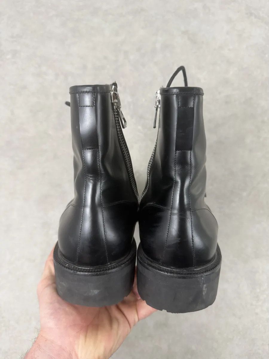 Dries Van Noten AW2017 Dries Van Noten Black Leather Combat Zip Boots Size US 12.5 / EU 45-46 - 3 Thumbnail
