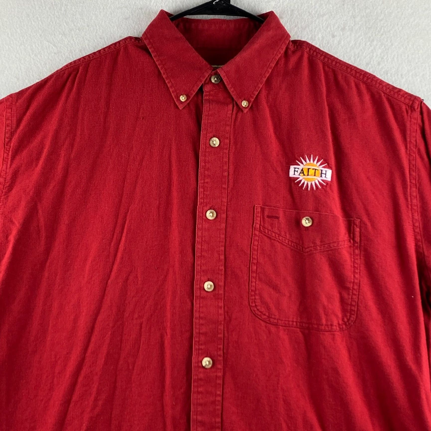 Dunbrooke Dunbrooke Button-Up Shirt Mens XL Red Long Sleeve Collared Pocket Outdoor Shirt Size US XL / EU 56 / 4 - 2 Thumbnail