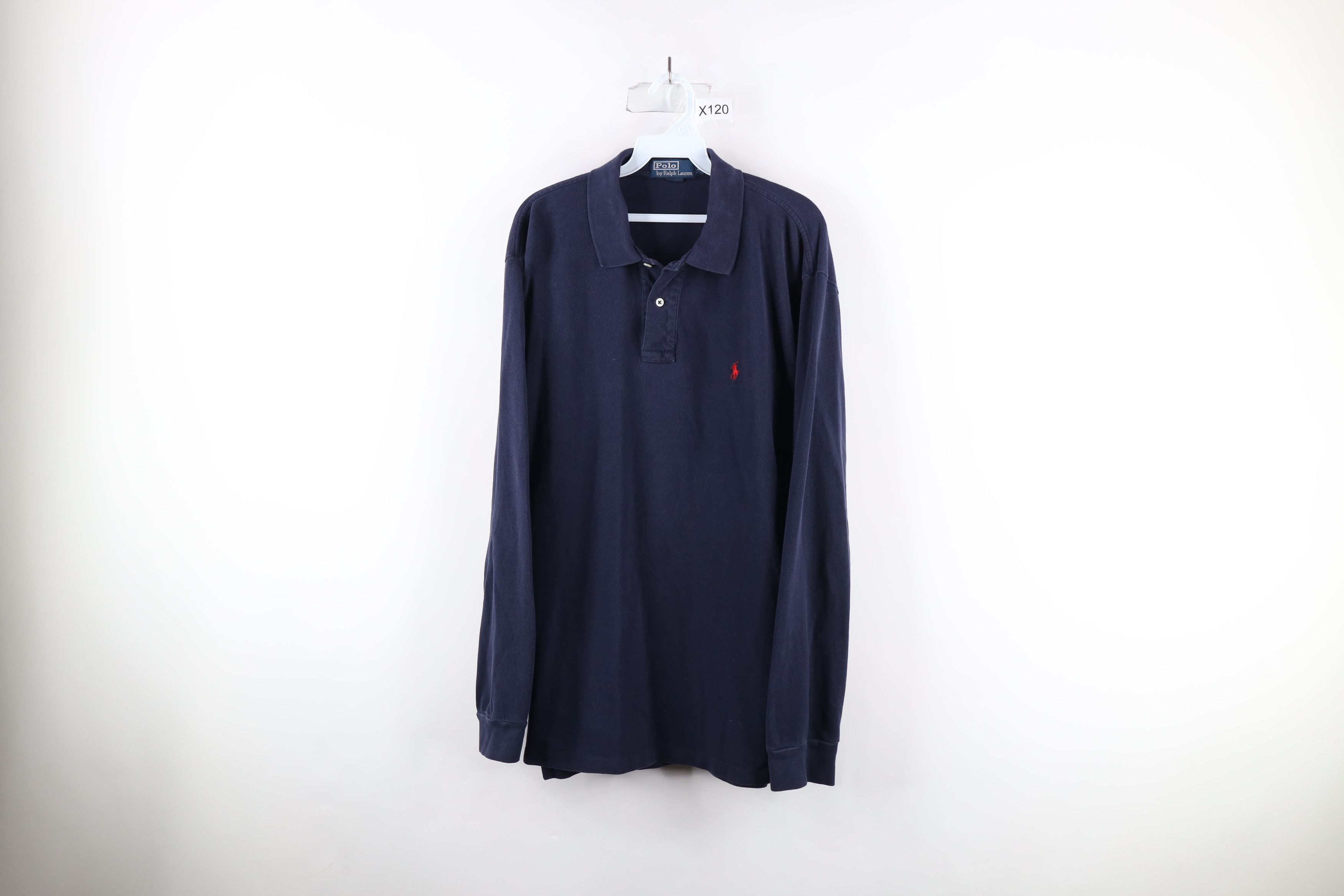 Ralph Lauren Vintage 90s Ralph Lauren Long Sleeve Collared Rugby Polo Size US XL / EU 56 / 4 - 1 Thumbnail