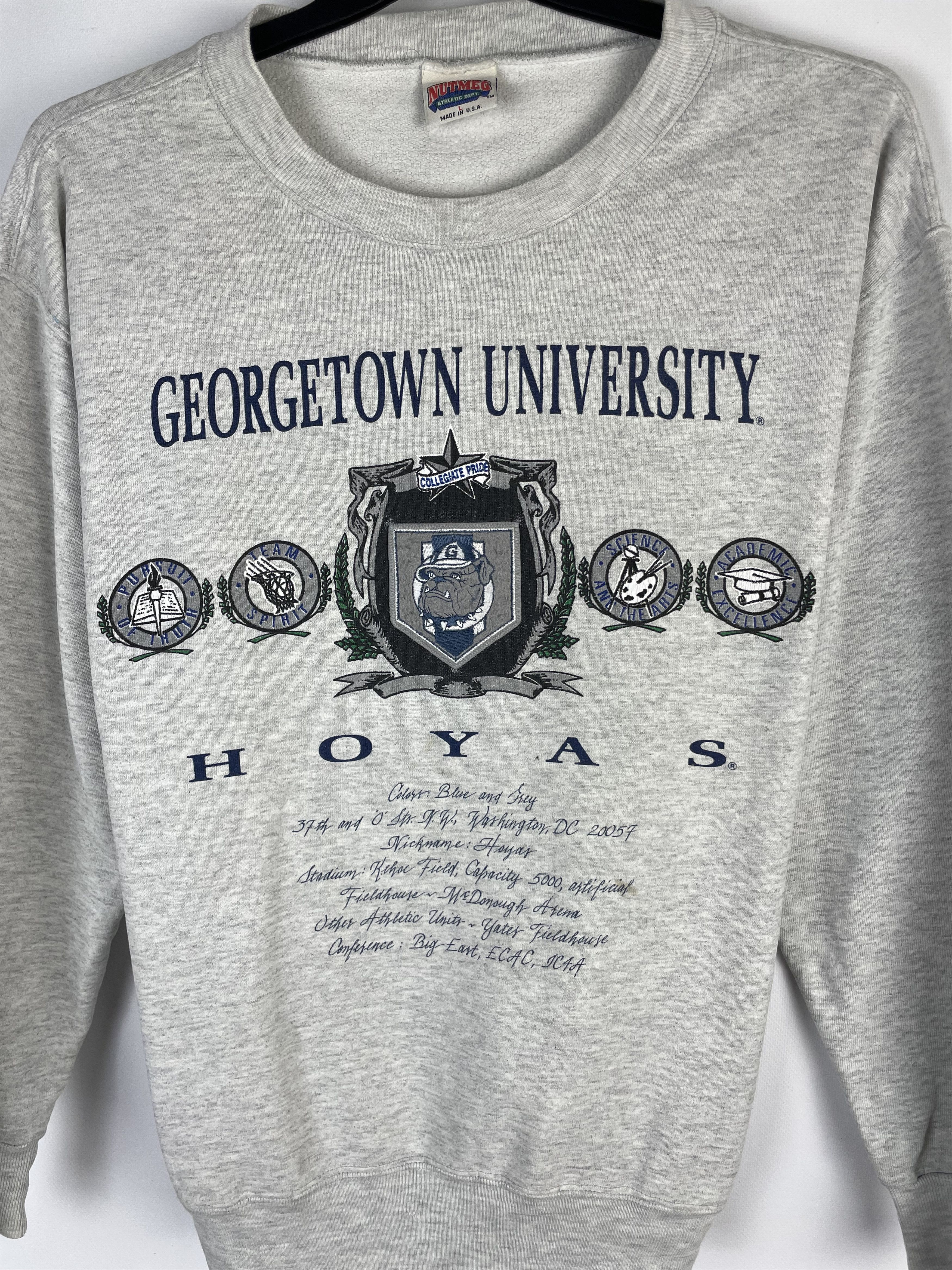 Vintage Vintage Georgetown College Sweatshirt Crewneck Size US L / EU 52-54 / 3 - 4 Thumbnail