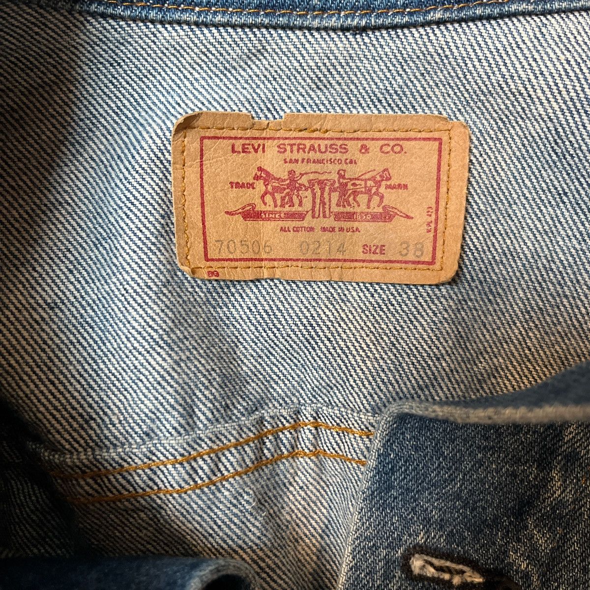 Levi's Vintage Clothing Vintage Levi’s 70506 Denim Jacket USA Made Sz 38 Size L / US 10 / IT 46 - 4 Thumbnail