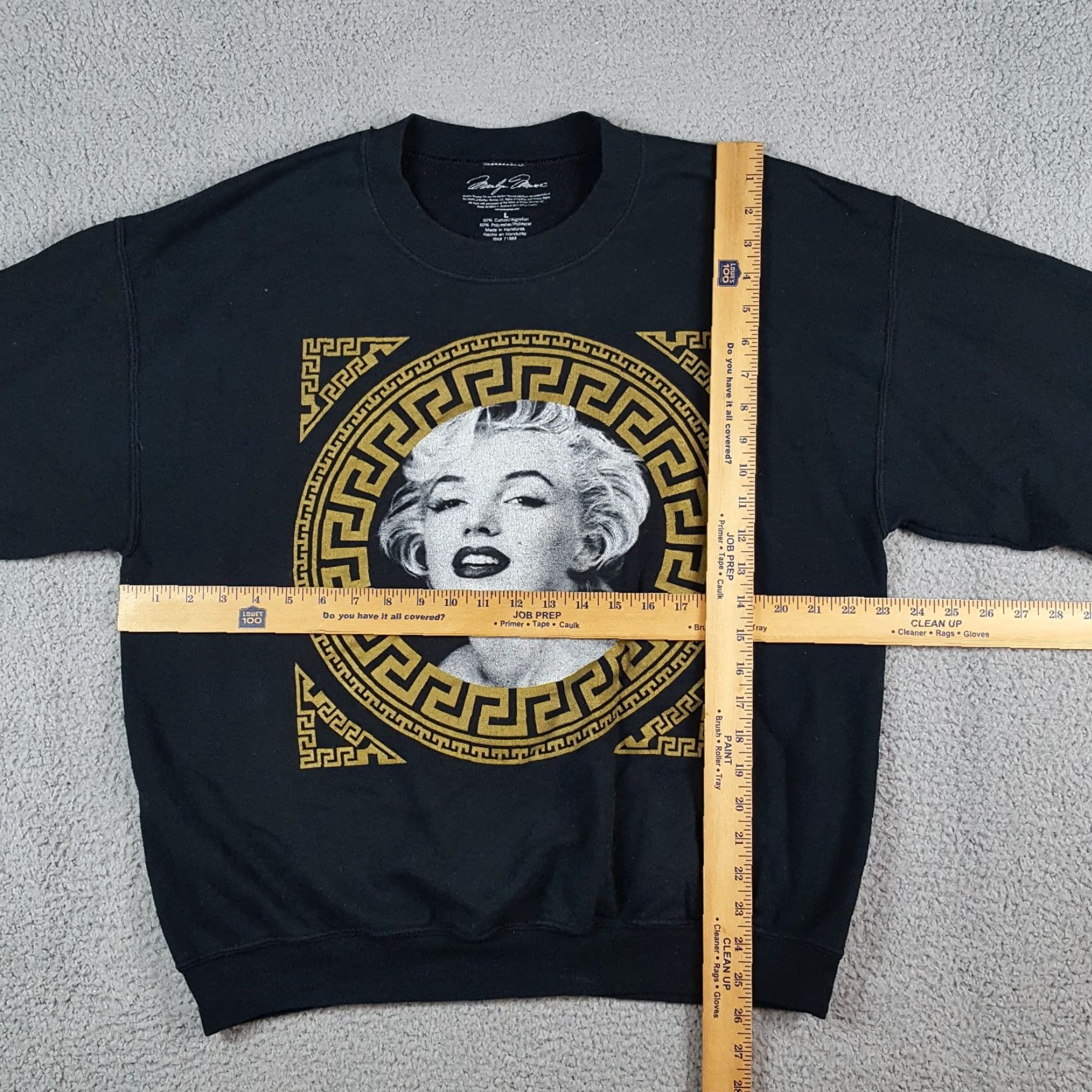Vintage VINTAGE Marilyn Monroe Aztec Art Movie Star Size L Fleece Pullover Crewneck Sweatshirt Men Black Cotton Polyester Size US L / EU 52-54 / 3 - 6 Thumbnail