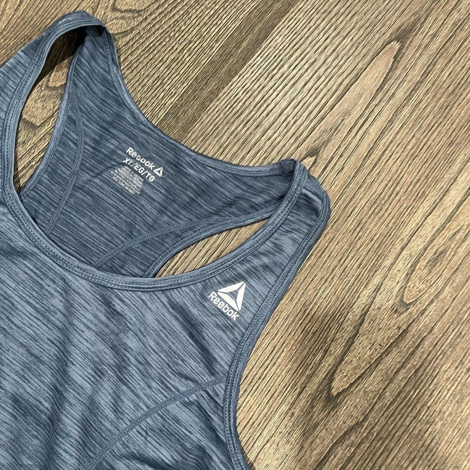Reebok Reebok Gray Space Dye Racerback Athletic Tank Top Size XL Size XL / US 12-14 / IT 48-50 - 2 Thumbnail