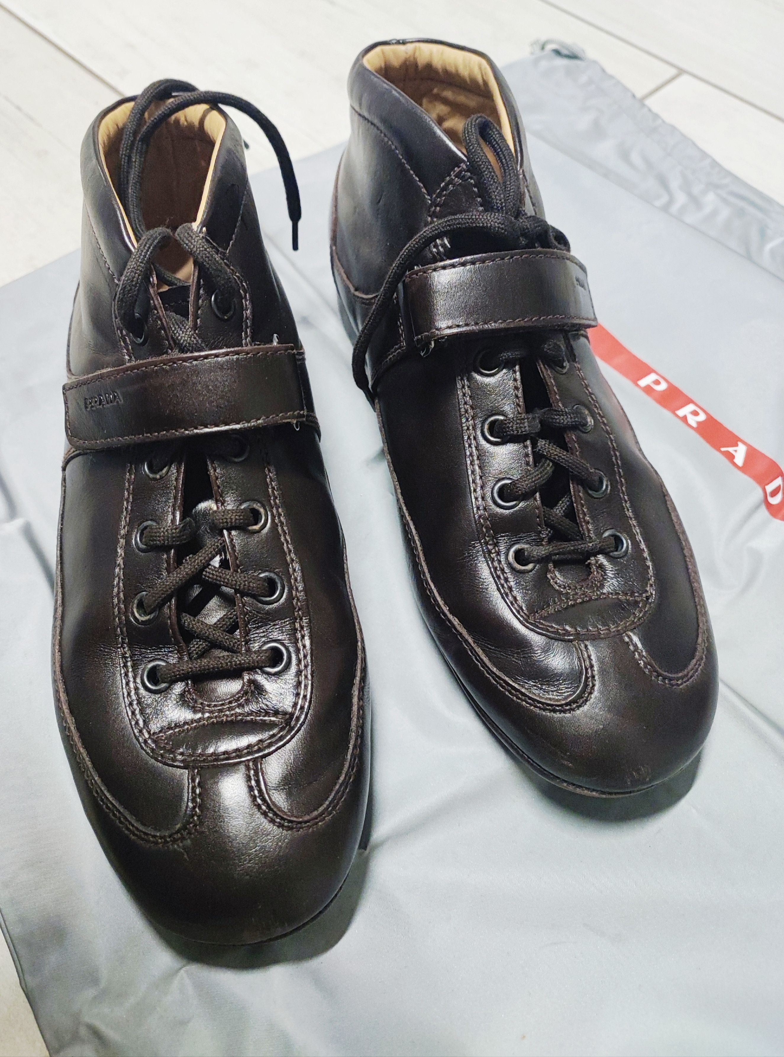 Prada Prada Leather brown Ankle Boots – Size 5.5 (39) Size US 6 / EU 39 - 10 Thumbnail