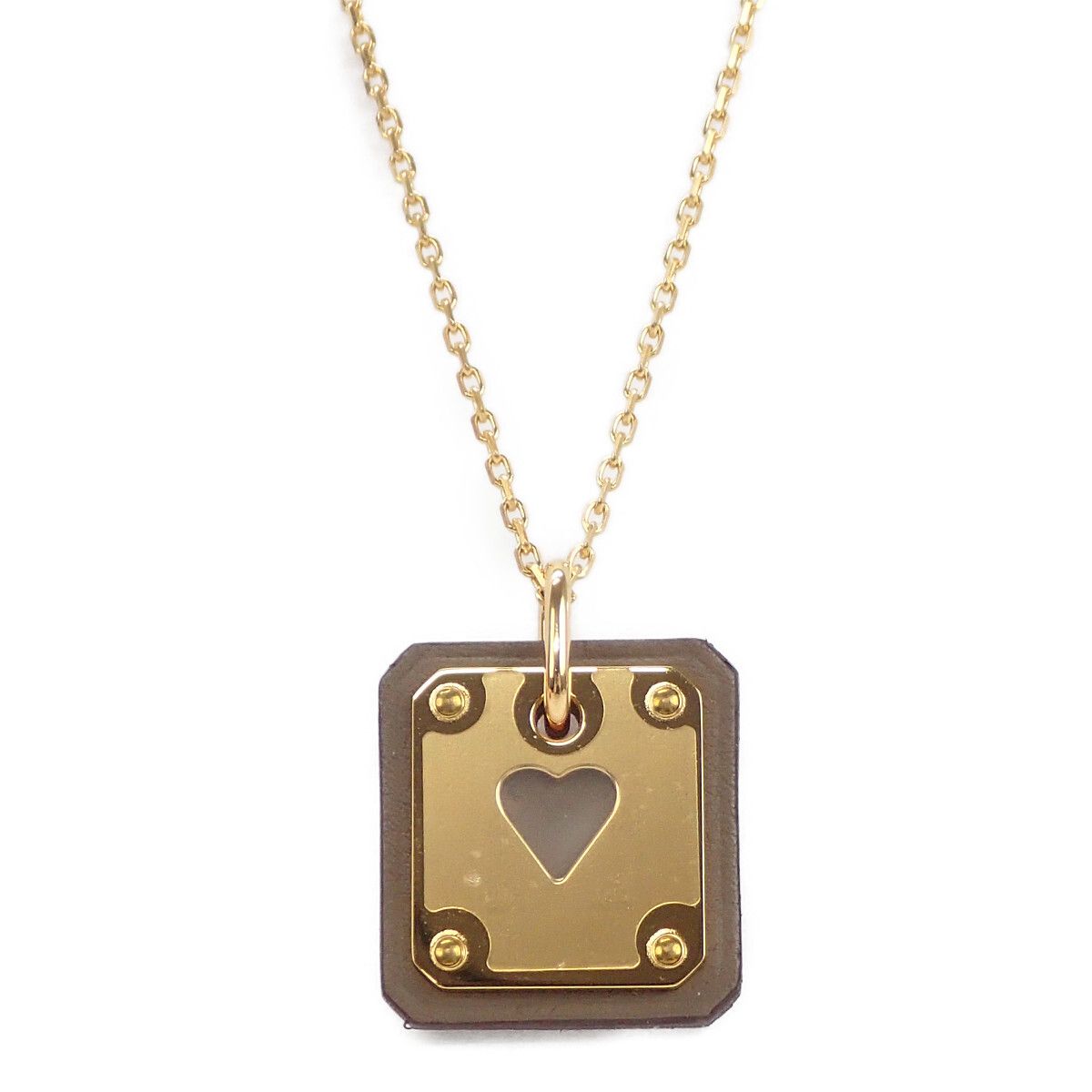 image of Hermes As De Coeur Pendant Necklace in Gold, Women's