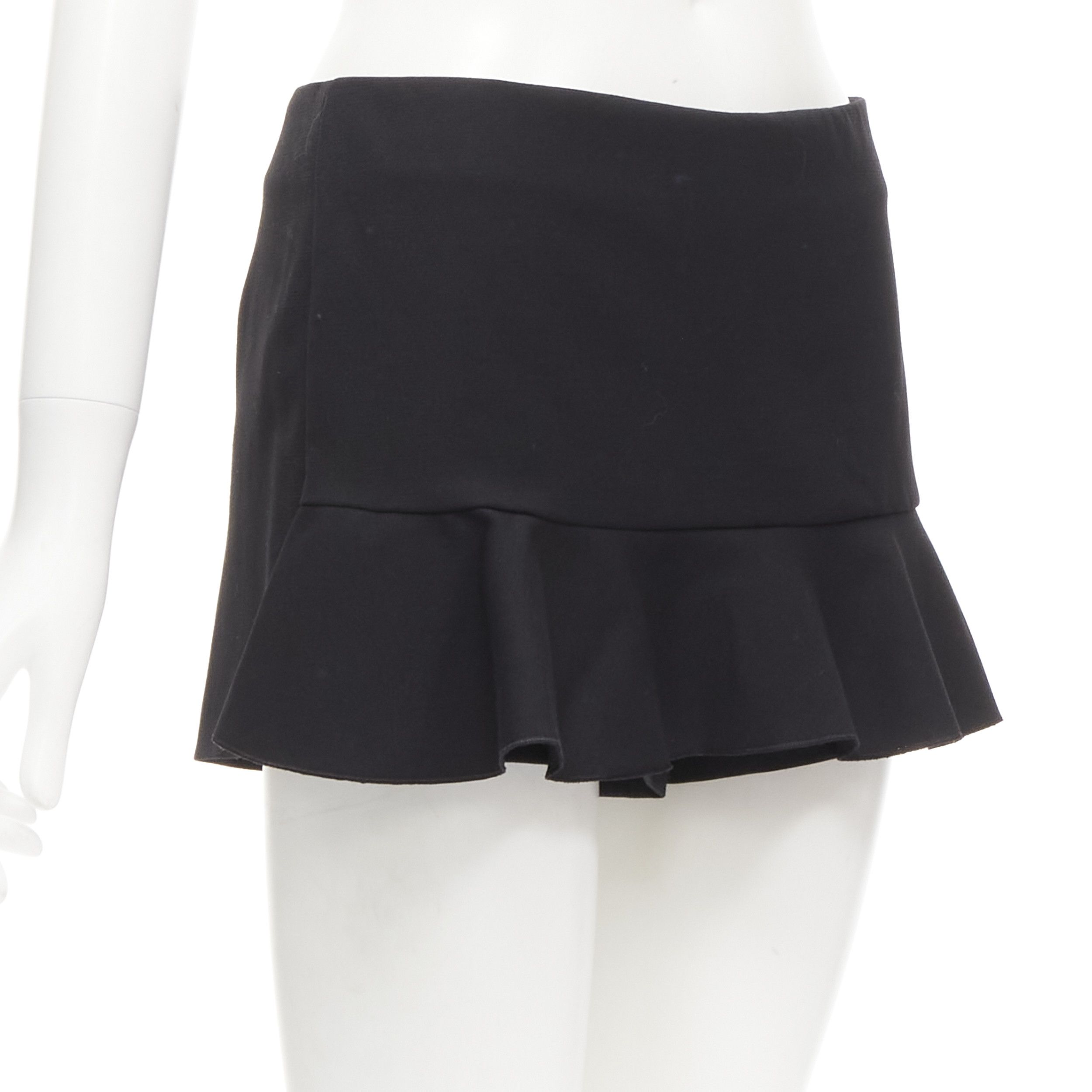 RED Valentino RED VALENTINO black frilly ruffle hem mid rise shorts skirts skorts IT38 XS Size 26" / US 2 / IT 38 - 1 Thumbnail