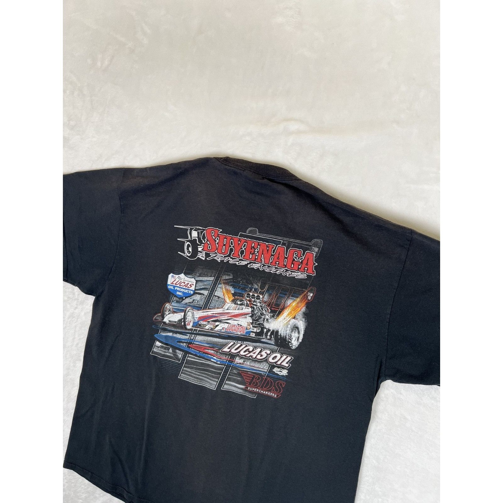 Port & Company Vintage NHRA Lucas Oil Suyenaga Racing T-Shirt Size XL Black Size US XL / EU 56 / 4 - 7 Thumbnail