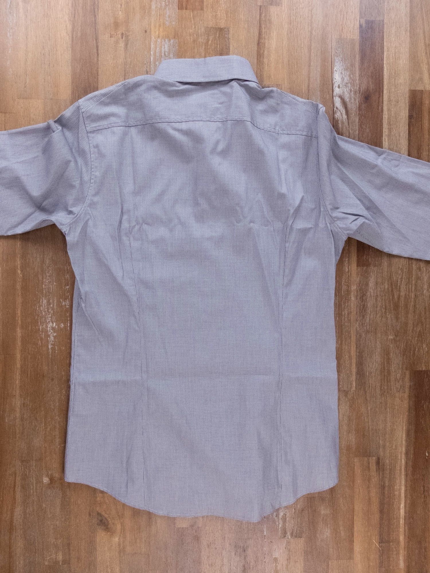 Jil Sander JIL SANDER gray slim fit micro wavy pattern shirt 40 Medium Size US M / EU 48-50 / 2 - 11 Thumbnail