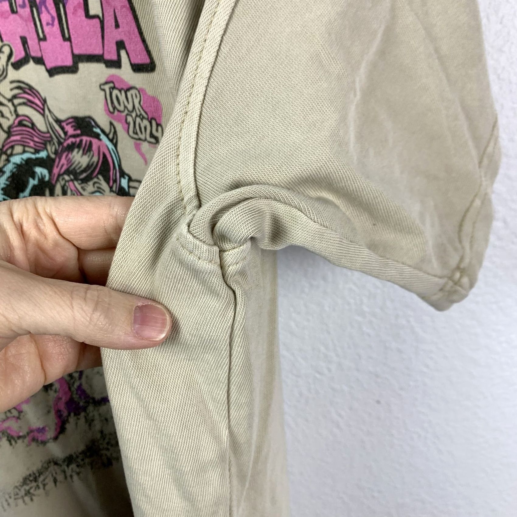 Vintage Nemophila Tour 2024 Band T-Shirt Mens M Lane Seven Khaki Garment Dyed Cotton Graphic Print Crew Neck Short Sleeve 100 Combed Cotton Size US M / EU 48-50 / 2 - 5 Thumbnail