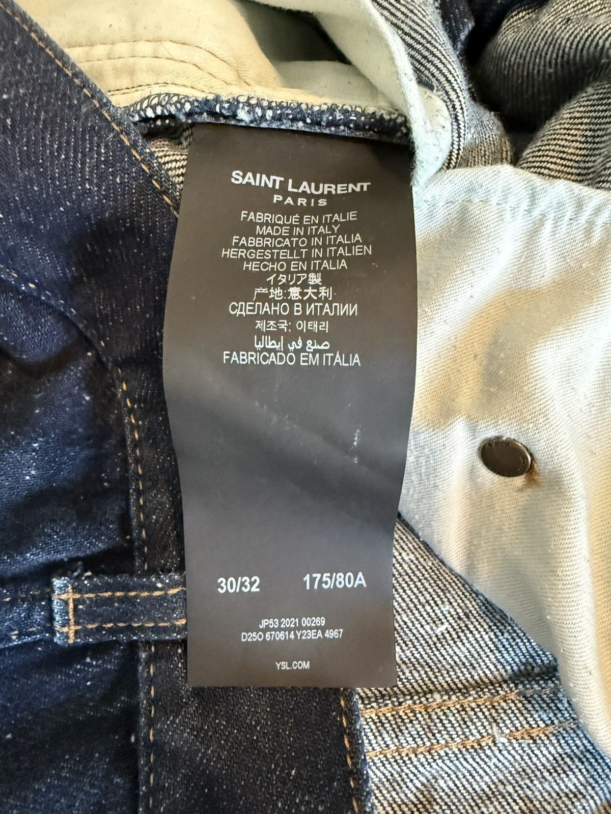 Saint Laurent Paris Saint Laurent Denim Jeans - “Etienne” Speckled Size US 30 / EU 46 - 5 Thumbnail