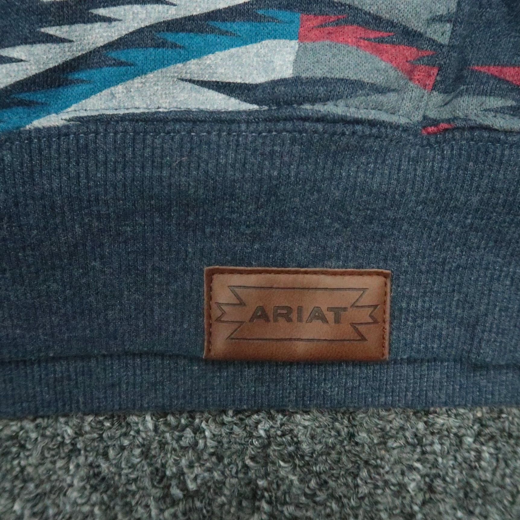 Ariat Ariat Hoodie Mens Large Blue Chamayo Collection Aztec Pullover Hooded Pockets Size US L / EU 52-54 / 3 - 4 Thumbnail