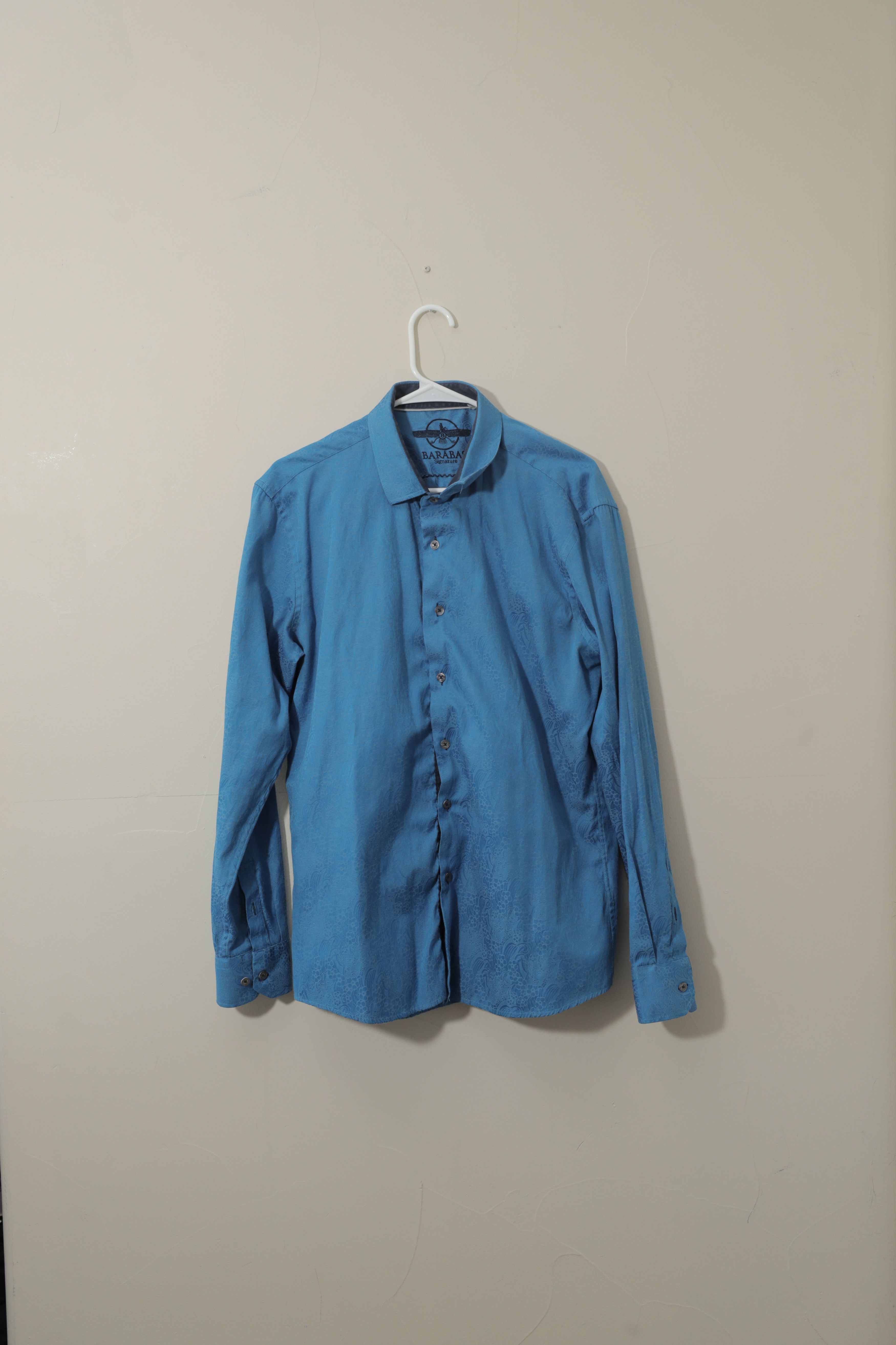 Other Barabas Button Down Blue Subtle Funky Pattern Shirt (XL) Size US XL / EU 56 / 4 - 1 Thumbnail