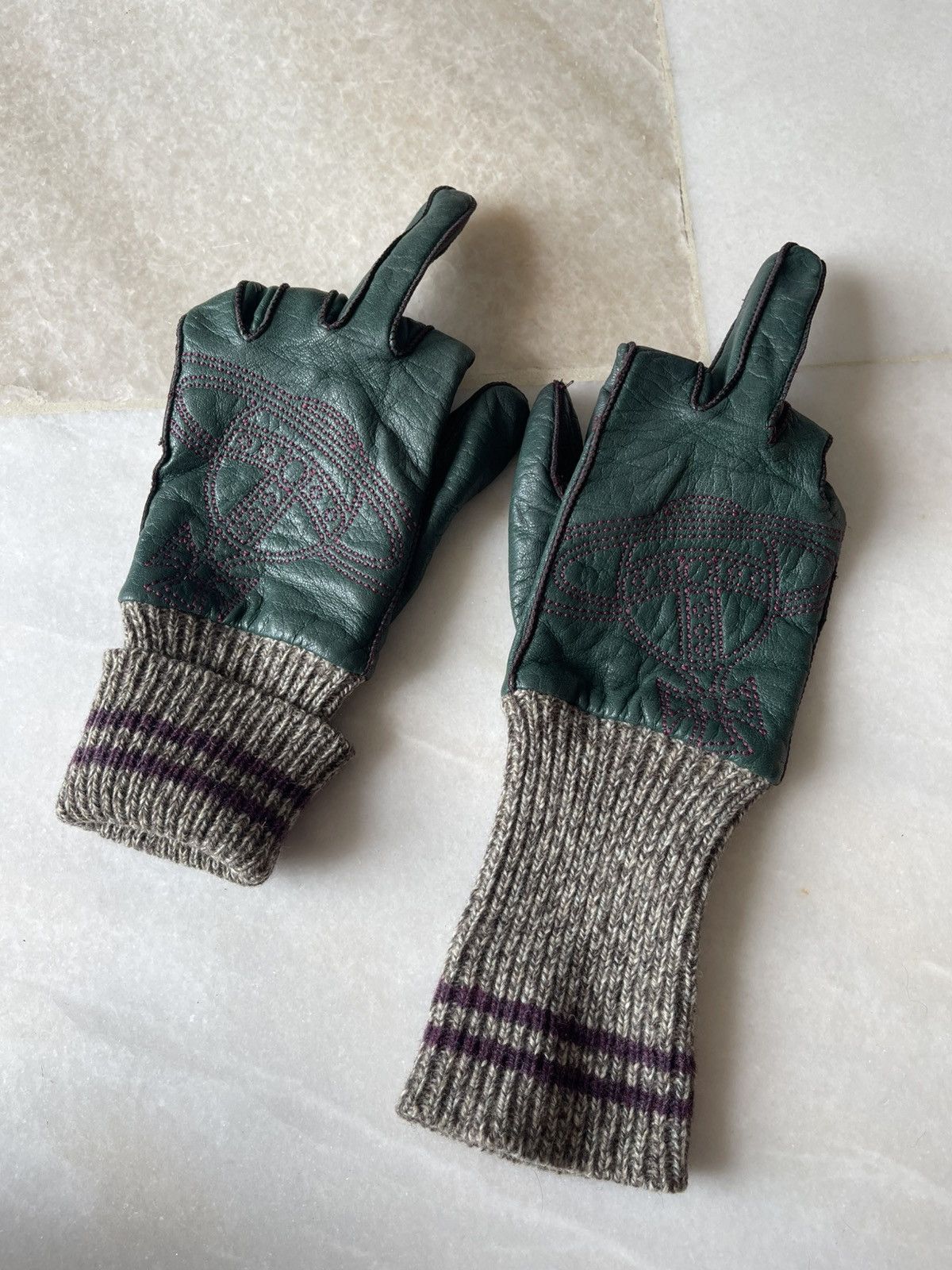Vivienne Westwood Vintage Vivienne Westwood Leather Glove Big Orb Size ONE SIZE - 8 Thumbnail