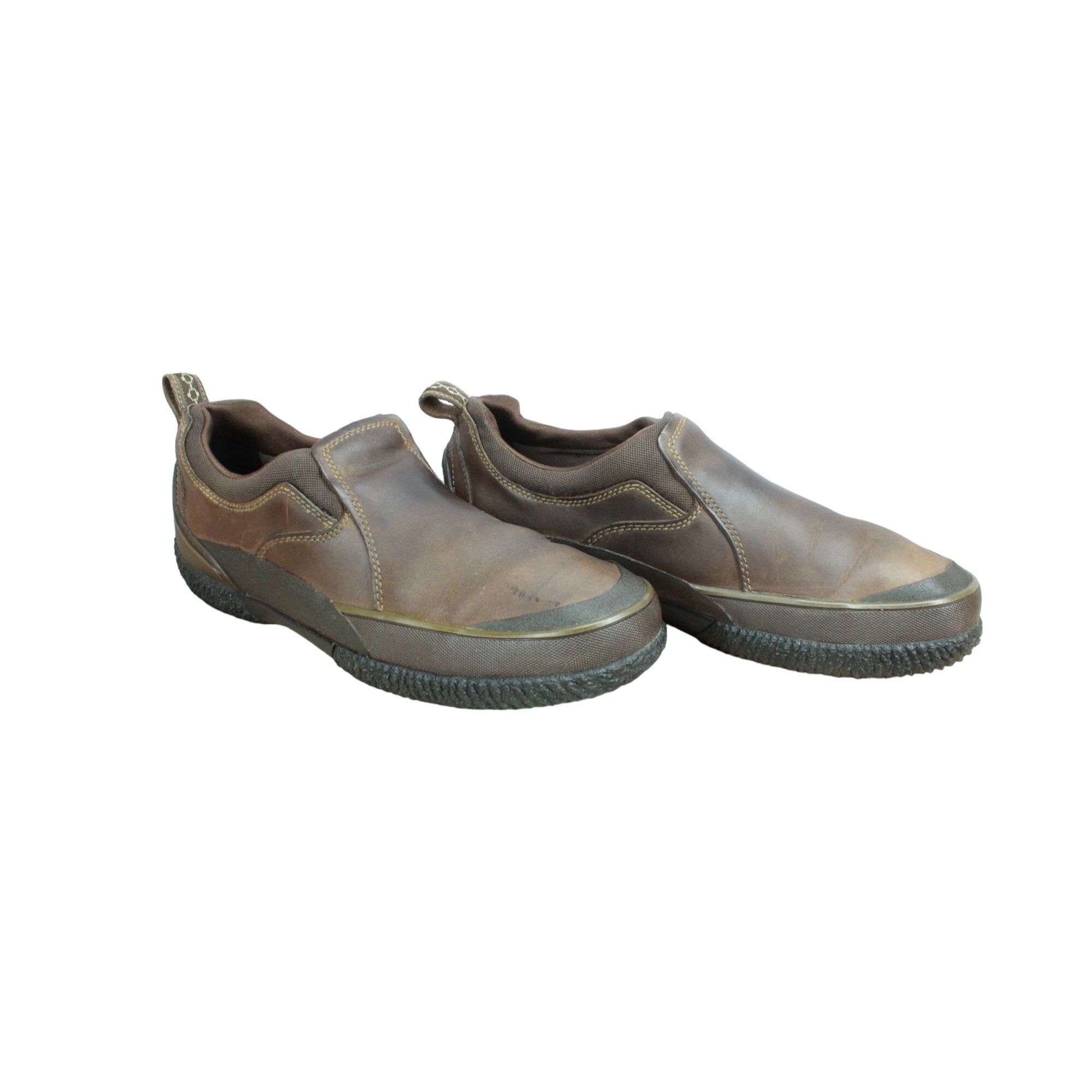 L.L. Bean LL Bean Mens Brown Leather Traverse Slip-on Trail Shoes Size US 11 / EU 44 - 3 Thumbnail