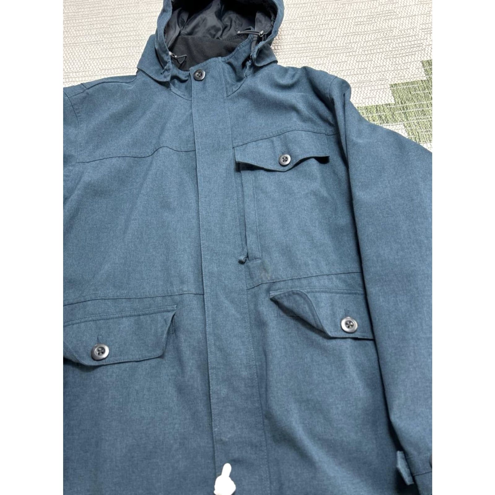 Vintage LL Bean 3 In 1 Parka Shell Jacket Mens Blue Nylon Adjustable Hooded Cuffs 1.5 Sleeve? Size US L / EU 52-54 / 3 - 4 Thumbnail