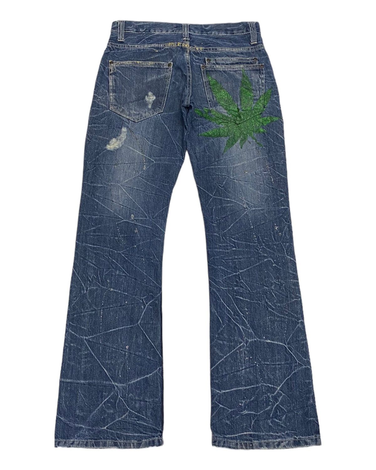 Japanese Brand FLARED JEANS RIPS DISTRESS JAPANESE BRAND UNDERCOVER STYLE Size US 30 / EU 46 - 4 Thumbnail