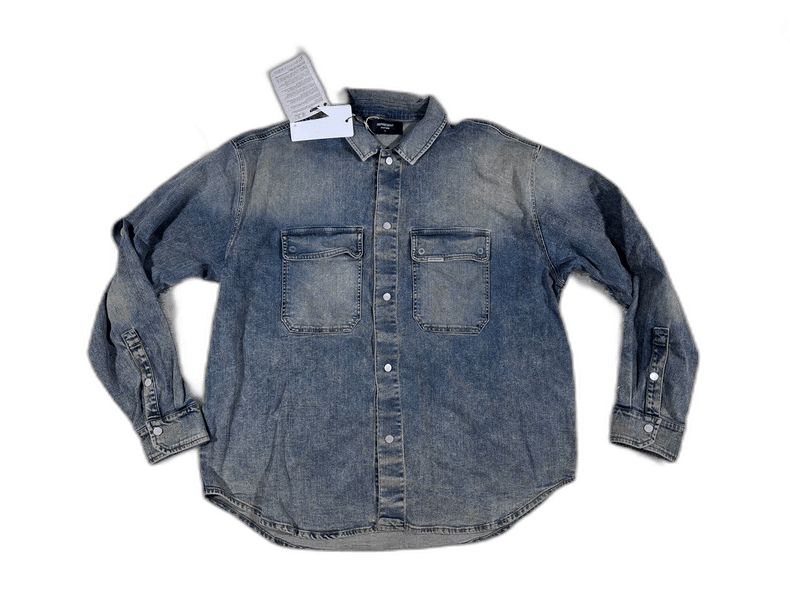 Japanese Brand REPRESENT washed denim shirt Size US XL / EU 56 / 4 - 1 Thumbnail